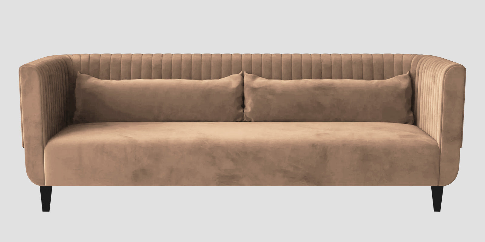 Jackson Waterproof Velvet 3 Seater Sofa In Dusty Beige Colour
