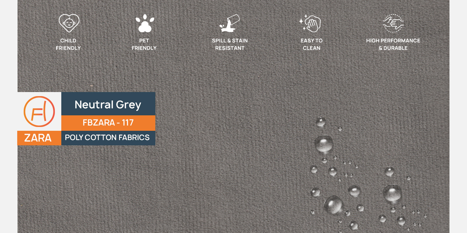 Jackson Waterproof Velvet 3 Seater Sofa In Neutral Grey Colour