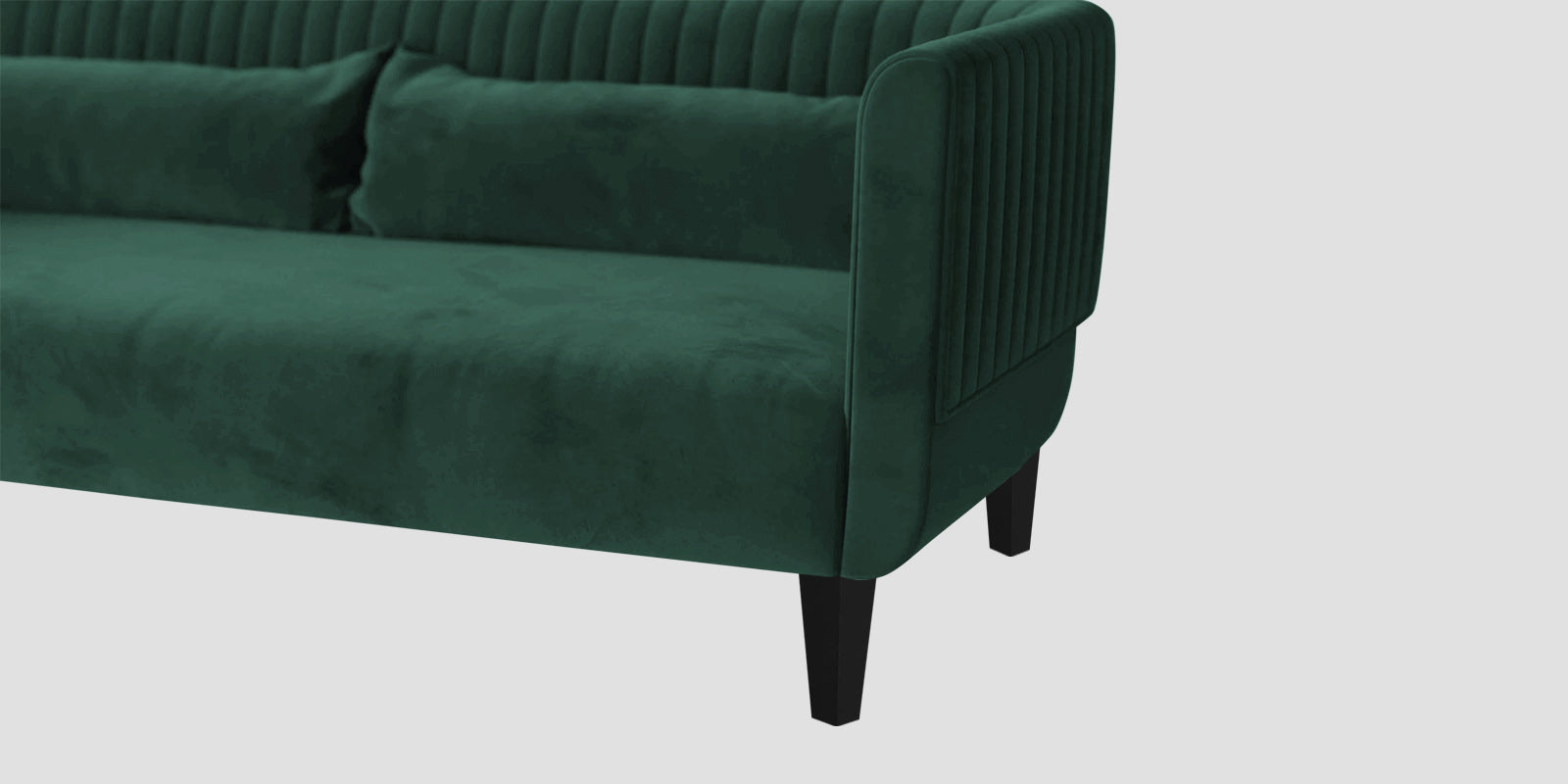 Jackson Waterproof Velvet 3 Seater Sofa In Emerald Green Colour
