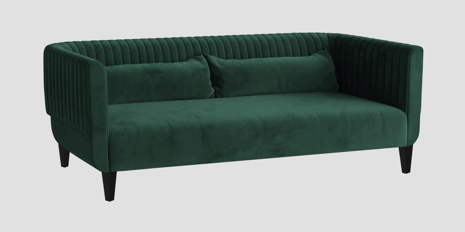 Jackson Waterproof Velvet 3 Seater Sofa In Emerald Green Colour