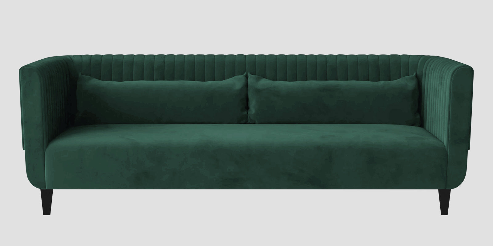 Jackson Waterproof Velvet 3 Seater Sofa In Emerald Green Colour
