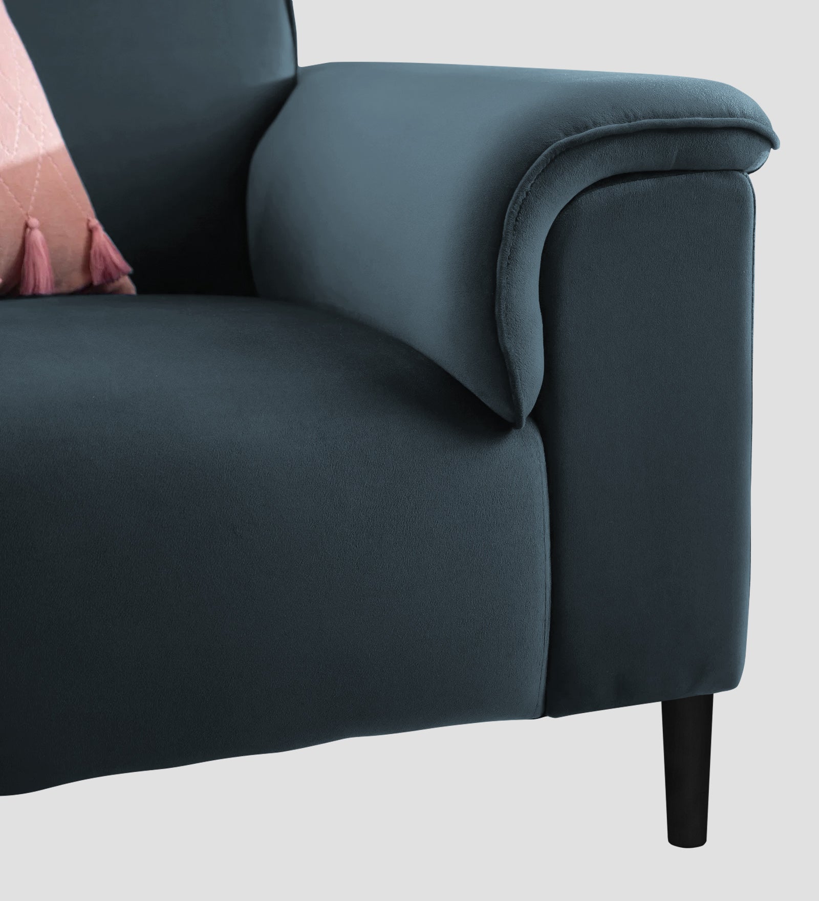 Ocean Velvet 1 Seater Sofa In Oxford Blue Colour