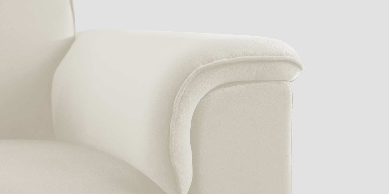 Ocean Velvet 2 Seater Sofa In Warm White Colour