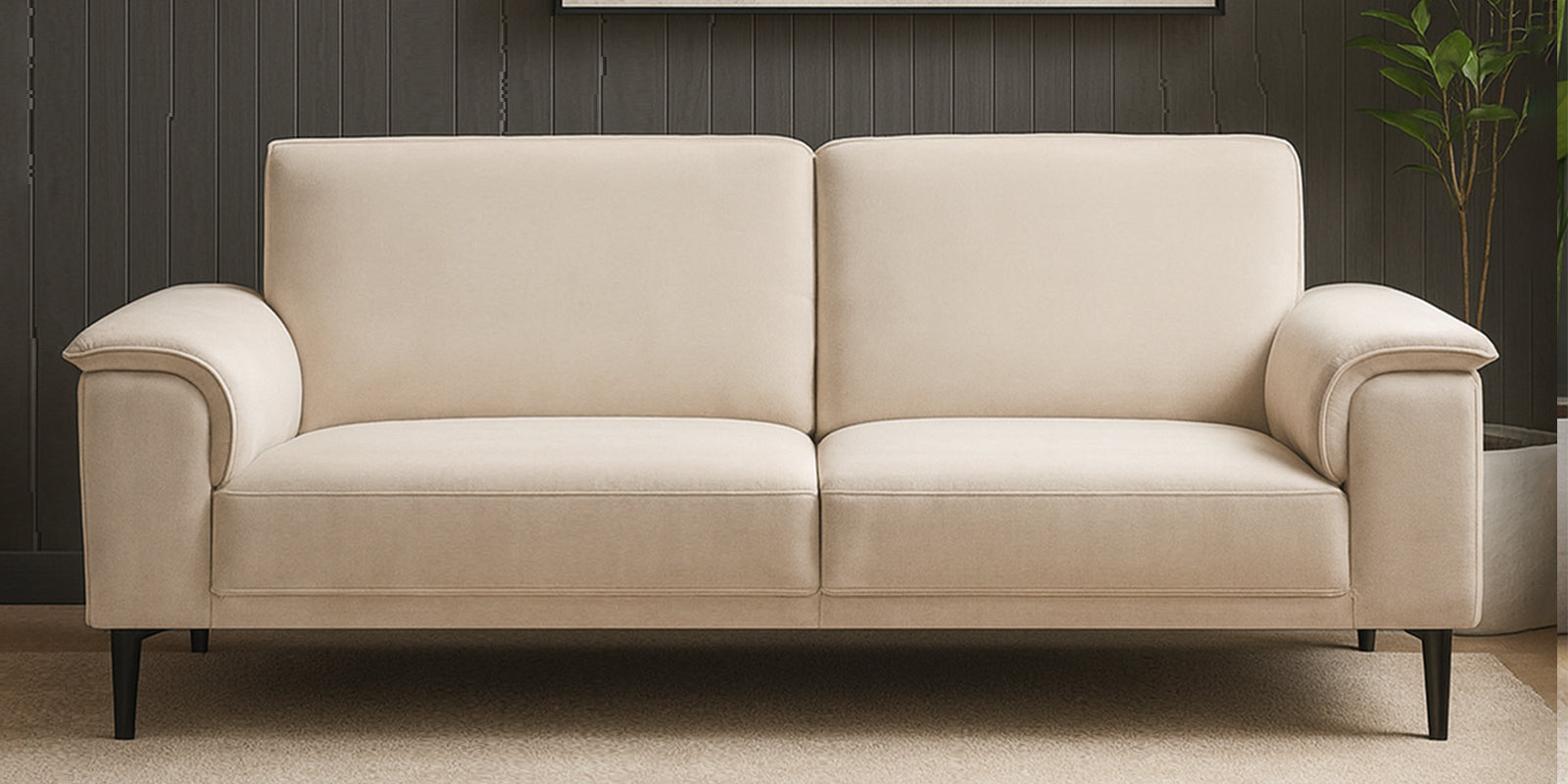 Ocean Velvet 2 Seater Sofa In Camel Beige Colour