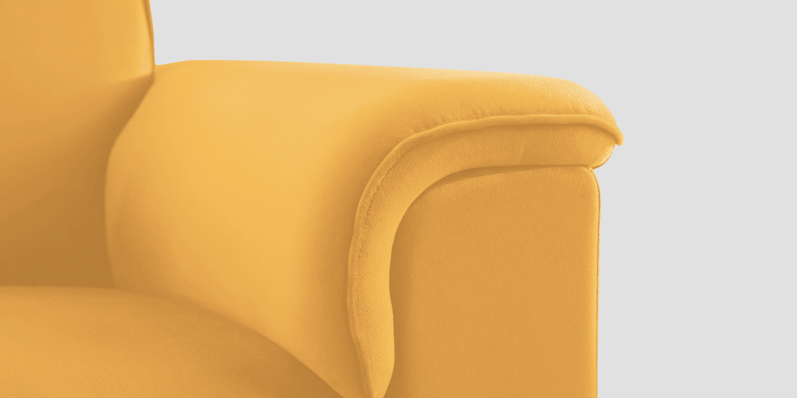 Ocean Velvet 2 Seater Sofa In Turmeric Yellow Colour