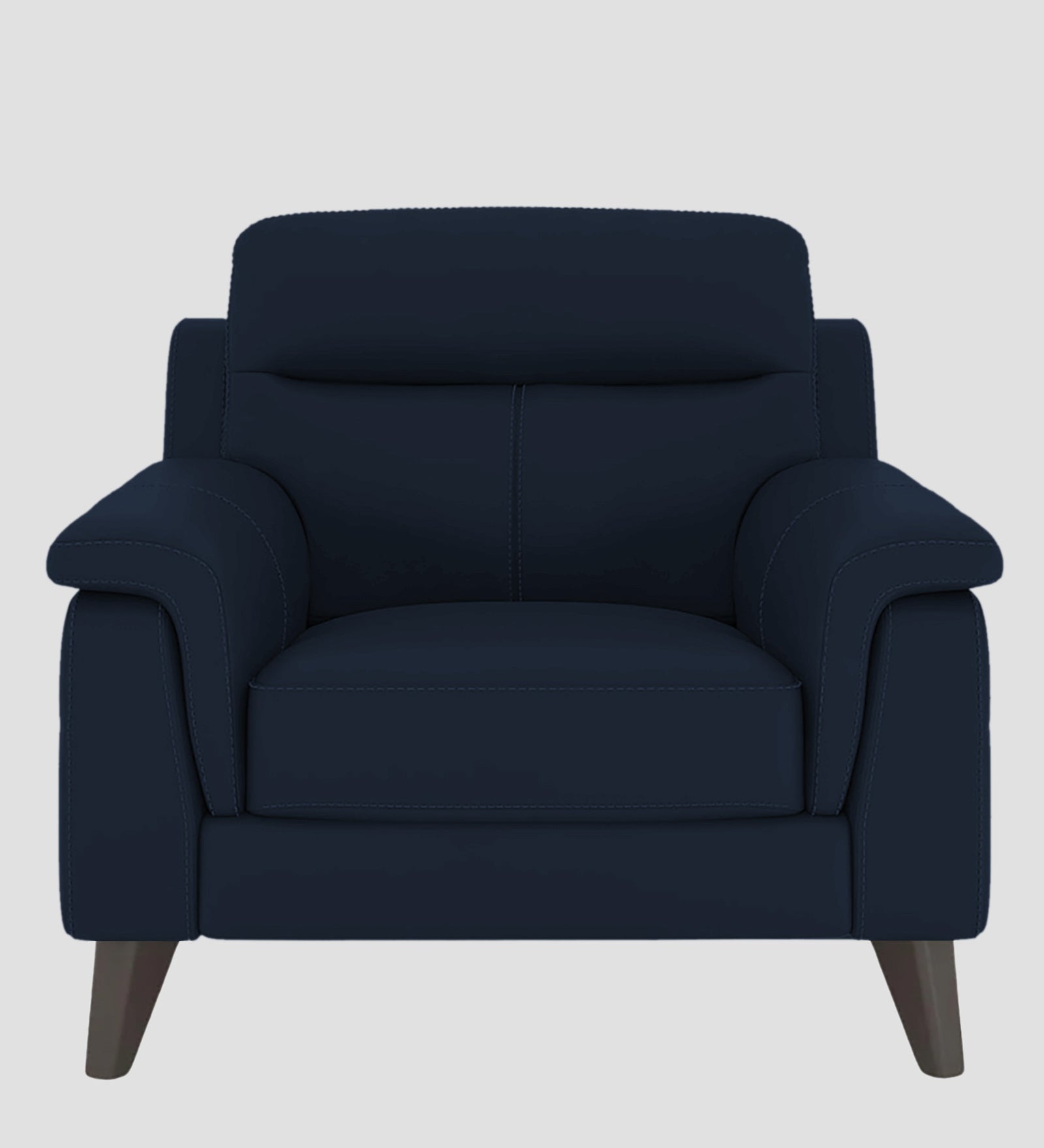 Omton Leatherette 1 Seater Sofa In Berry Blue Colour