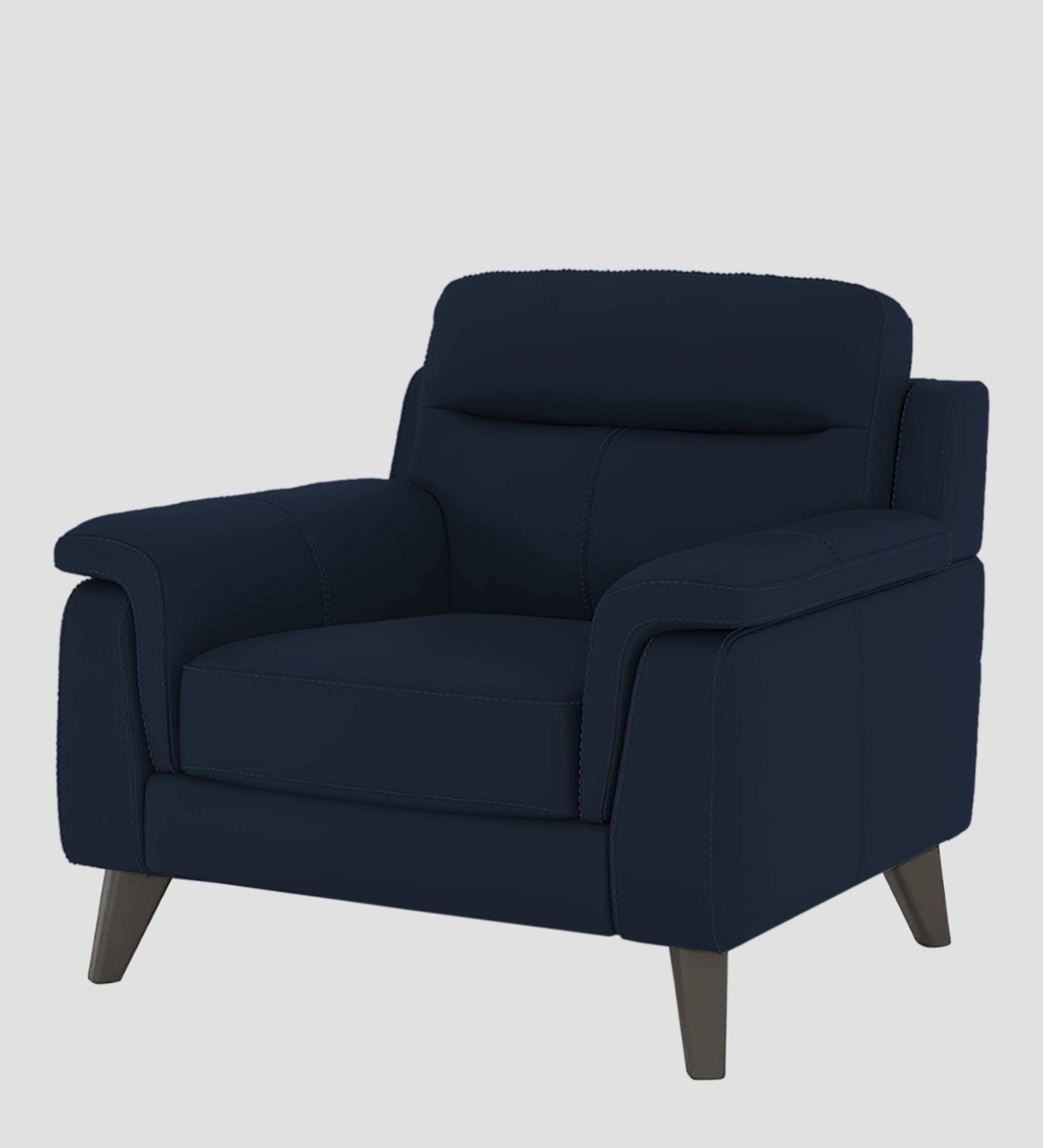 Omton Leatherette 1 Seater Sofa In Berry Blue Colour