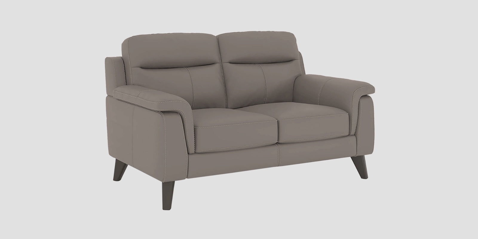 Omton Leatherette 2 Seater Sofa In Steel Grey Colour