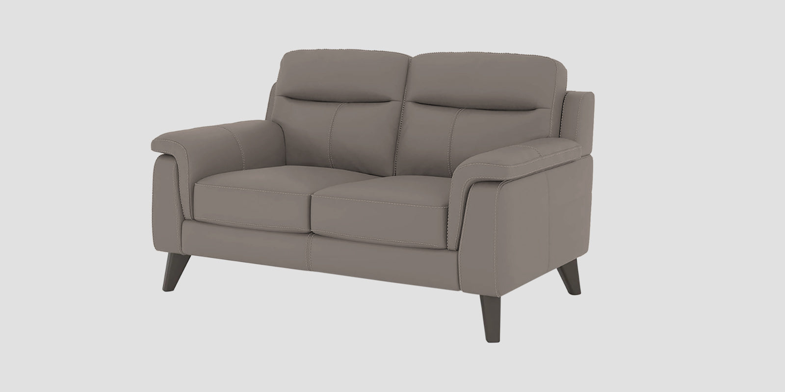 Omton Leatherette 2 Seater Sofa In Steel Grey Colour