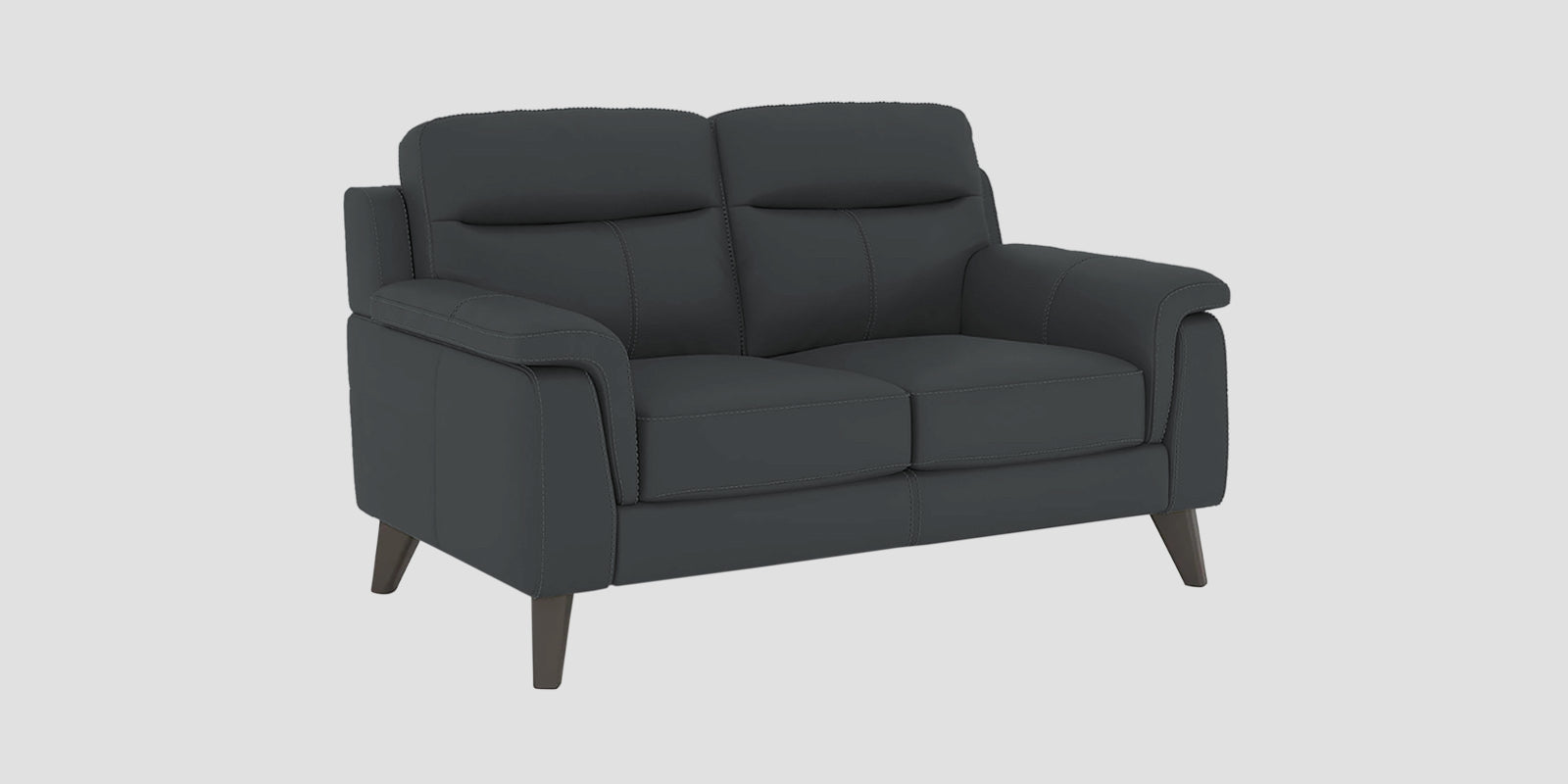 Omton Leatherette 2 Seater Sofa In Pepper Grey Colour