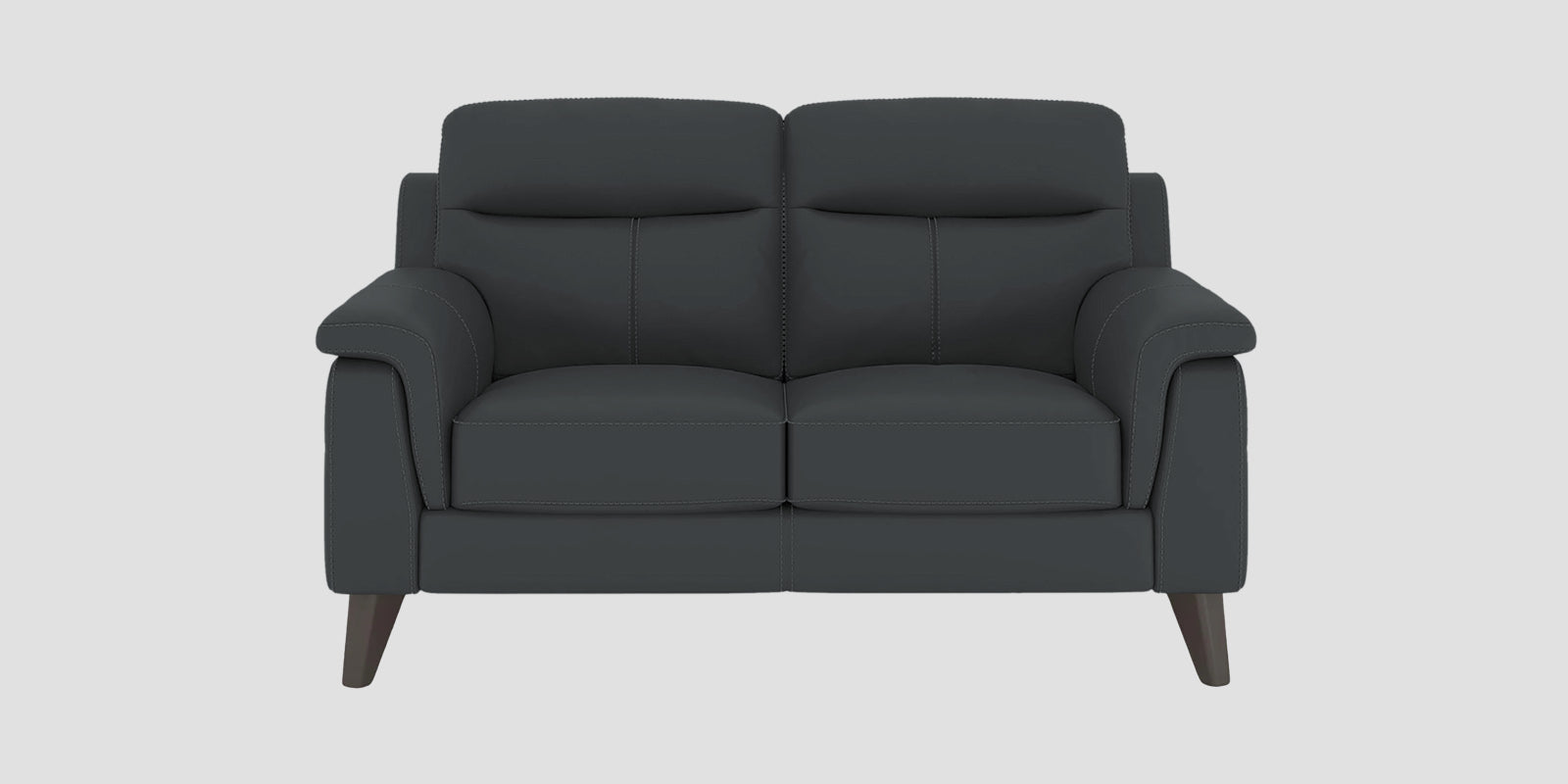 Omton Leatherette 2 Seater Sofa In Pepper Grey Colour
