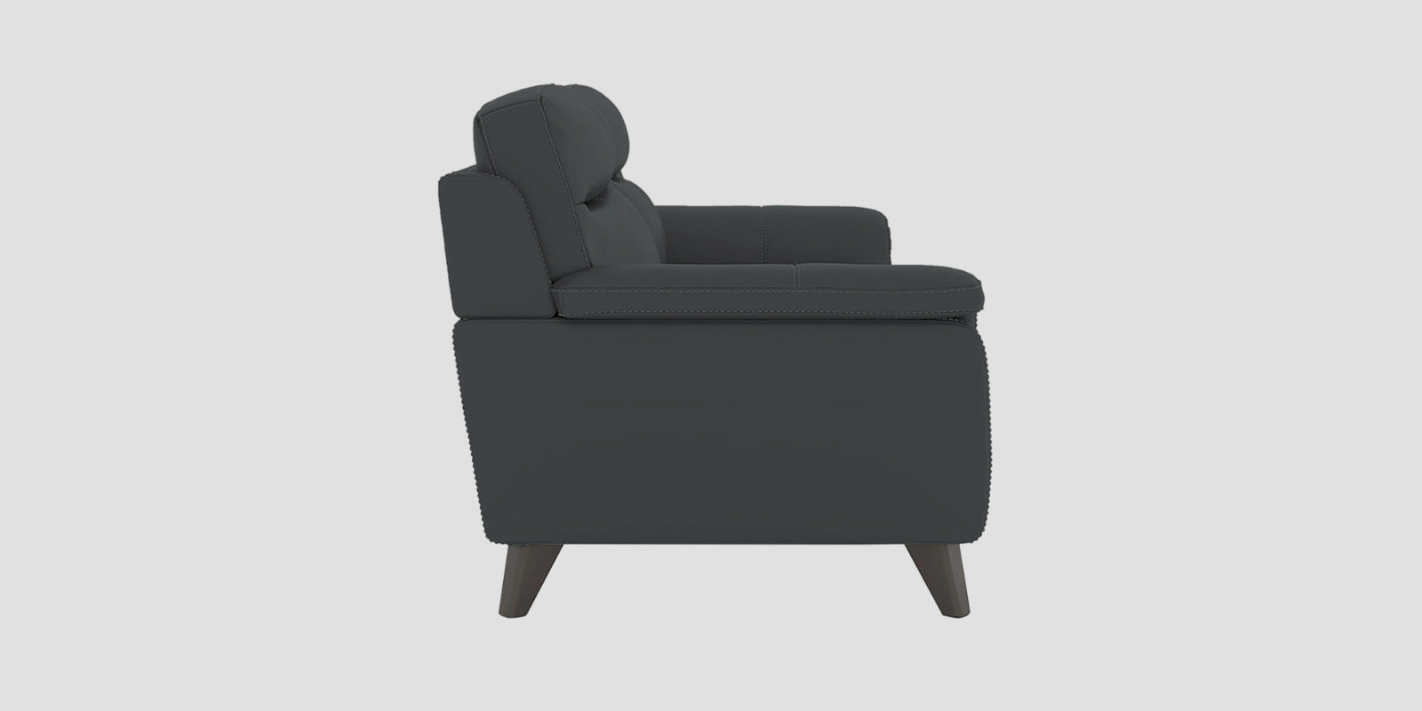 Omton Leatherette 2 Seater Sofa In Pepper Grey Colour