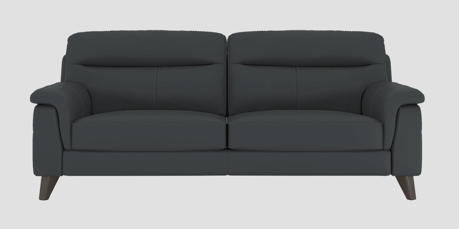 Omton Leatherette 3 Seater Sofa In Pepper Grey Colour