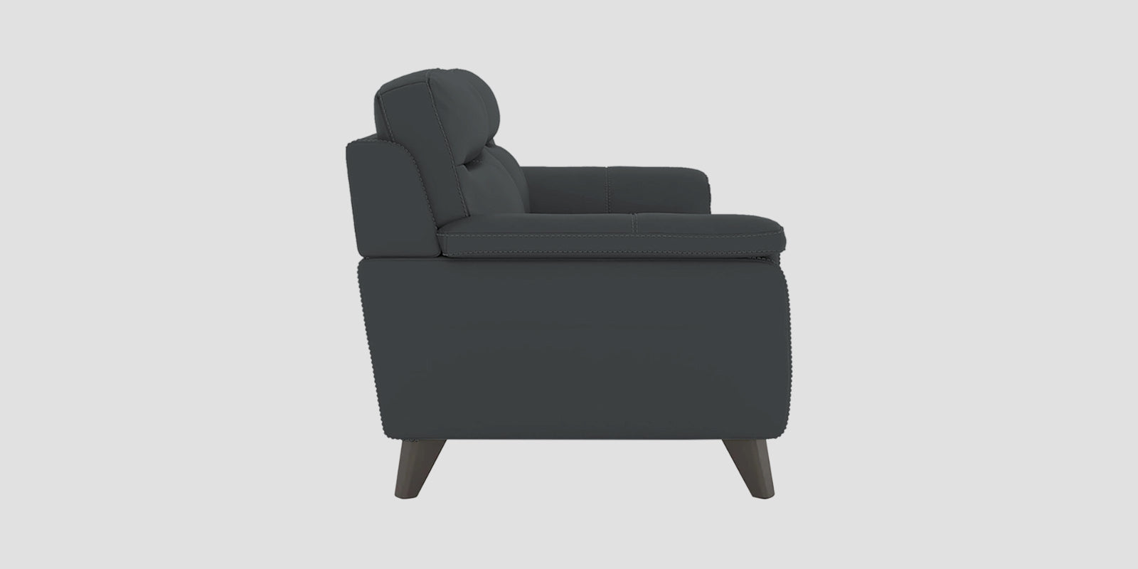Omton Leatherette 3 Seater Sofa In Pepper Grey Colour