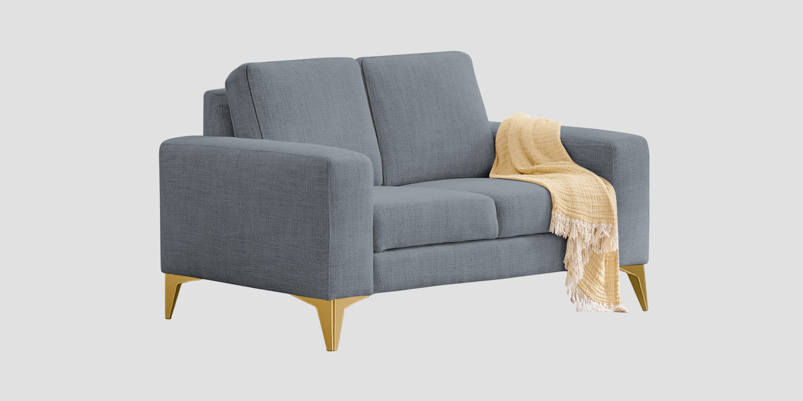 Quba Fabric 2 Seater Sofa In Winter Grey Colour