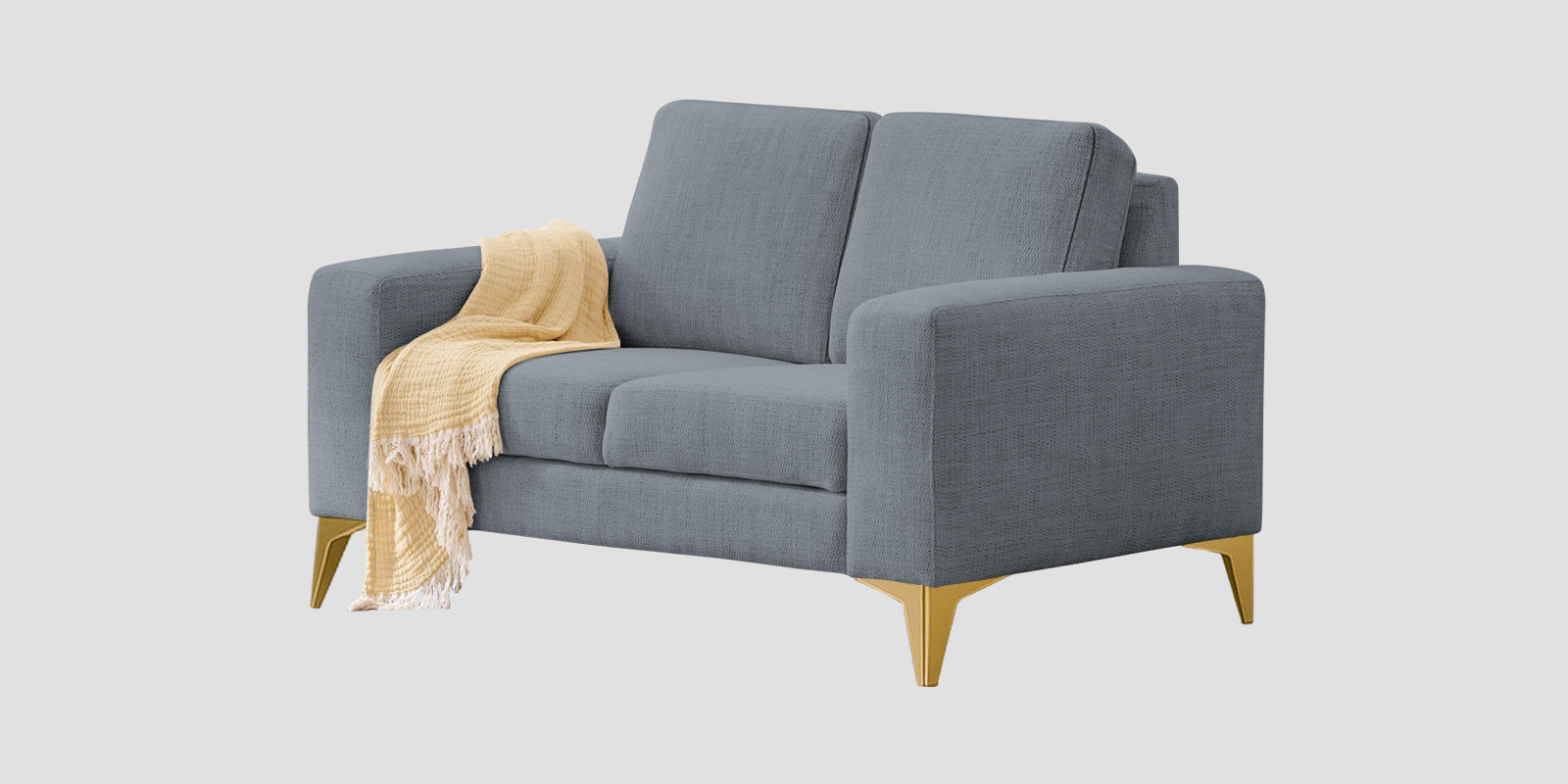 Quba Fabric 2 Seater Sofa In Winter Grey Colour