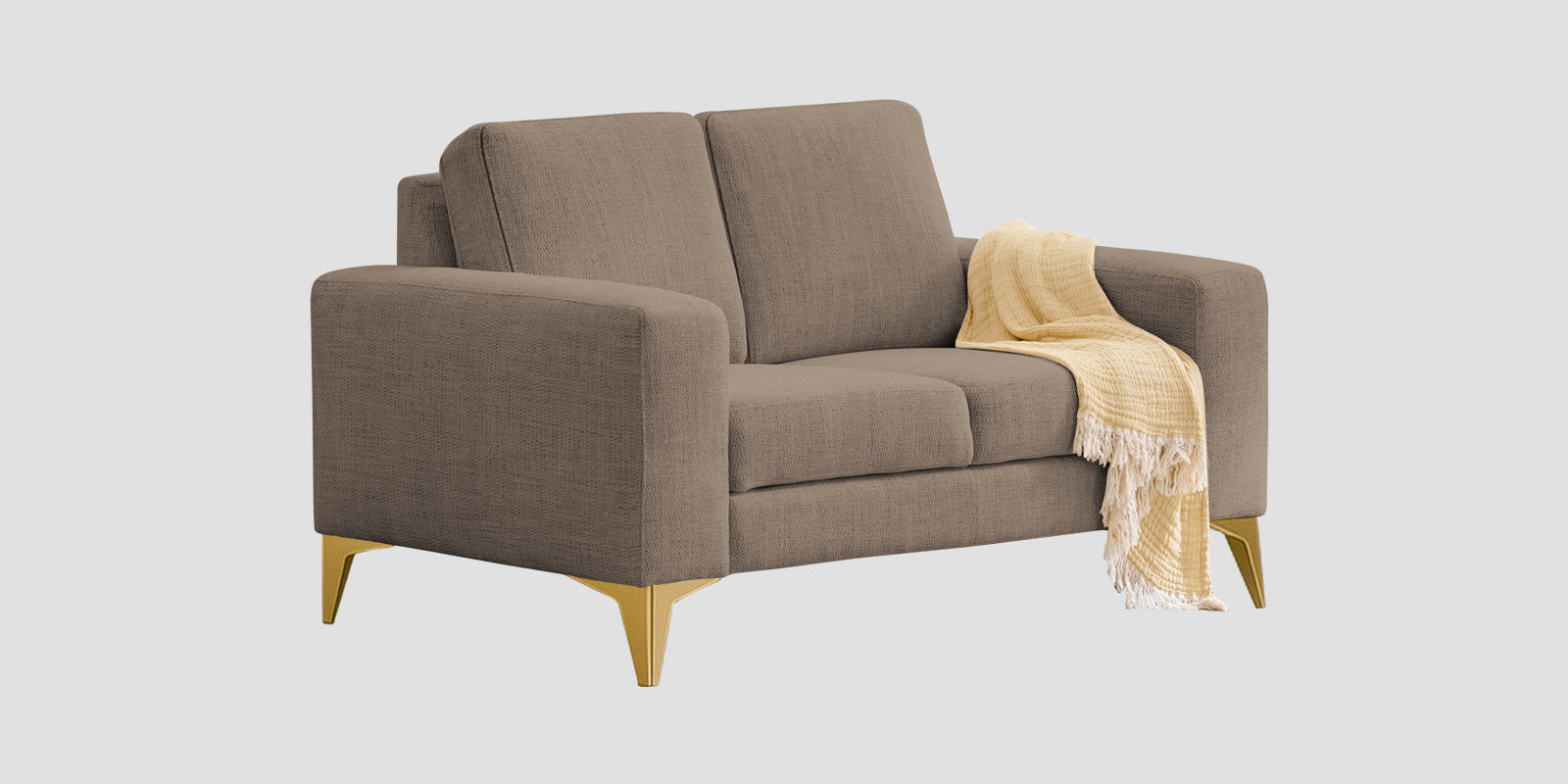 Quba Fabric 2 Seater Sofa In Nut Beige Colour