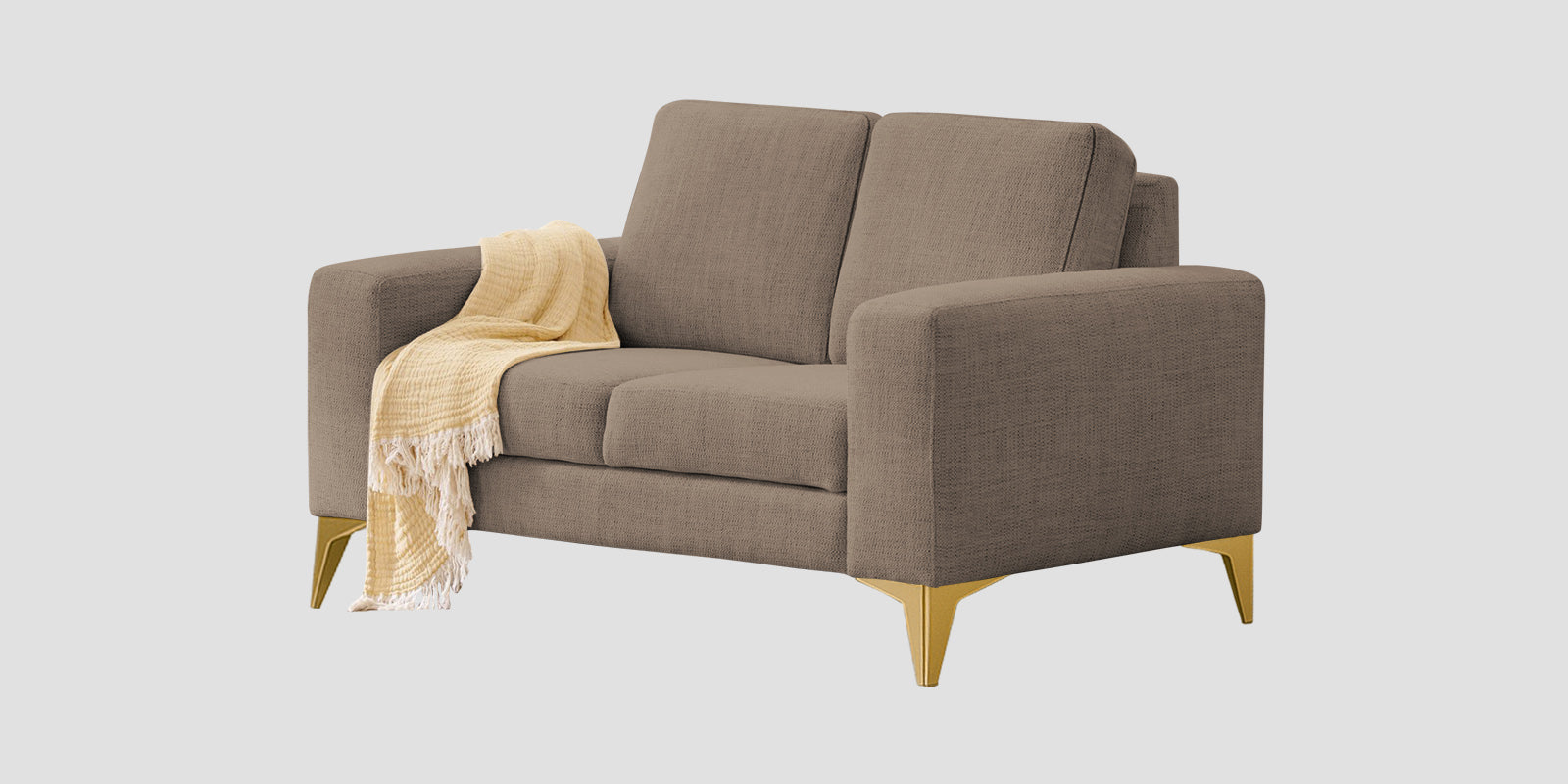 Quba Fabric 2 Seater Sofa In Nut Beige Colour