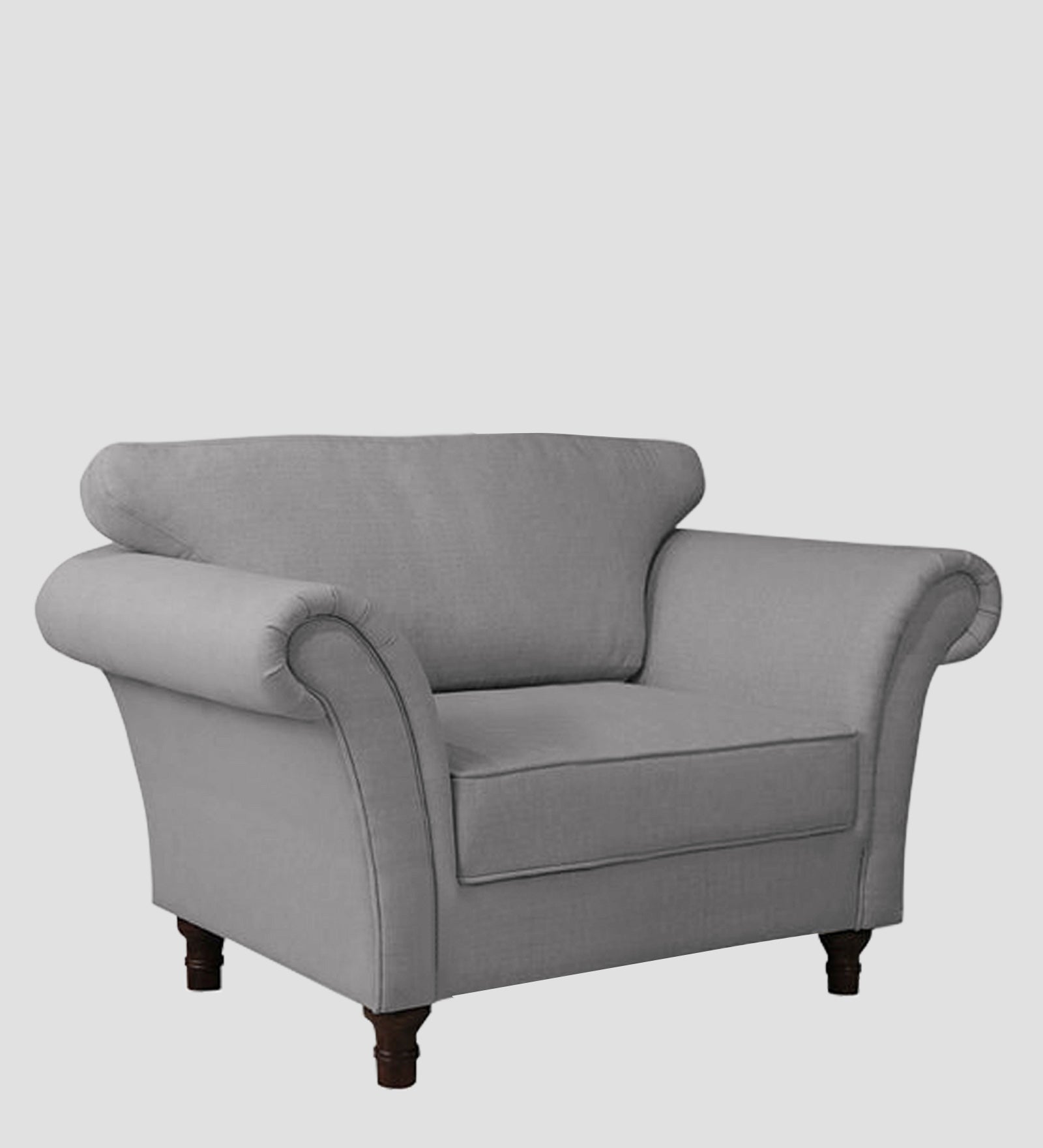 Rana Fabric 1 Seater Sofa In Dim Grey Colour