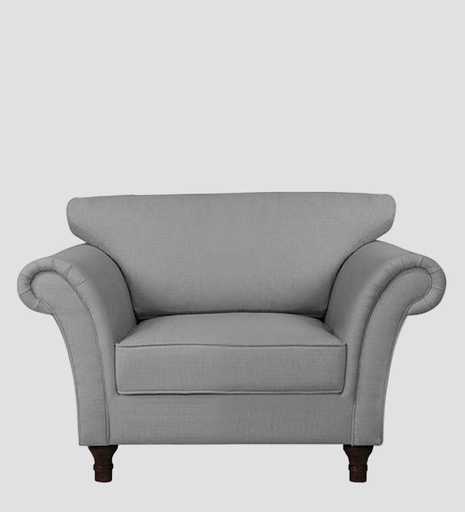 Rana Fabric 1 Seater Sofa In Dim Grey Colour
