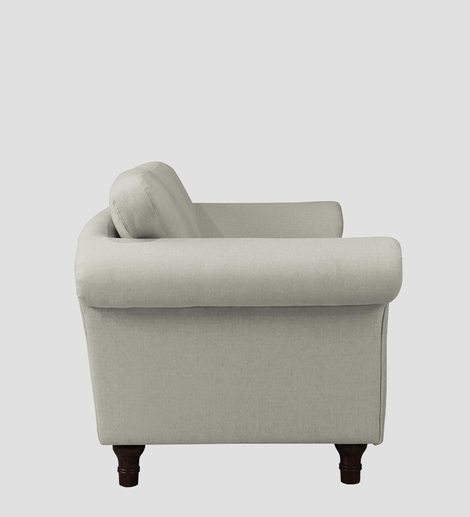 Rana Fabric 1 Seater Sofa In Pearl White Colour