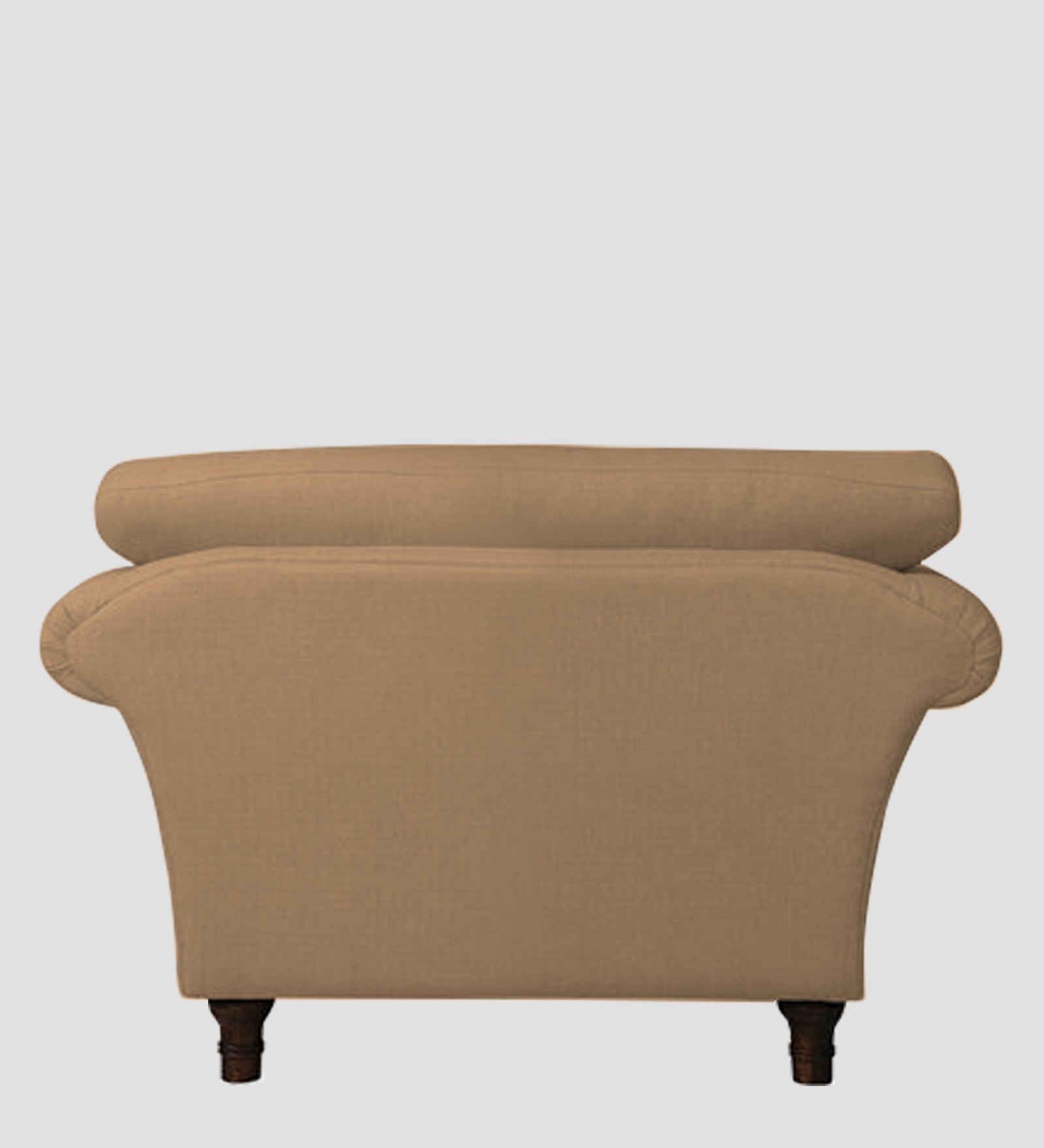 Rana Fabric 1 Seater Sofa In Copper Brown Colour