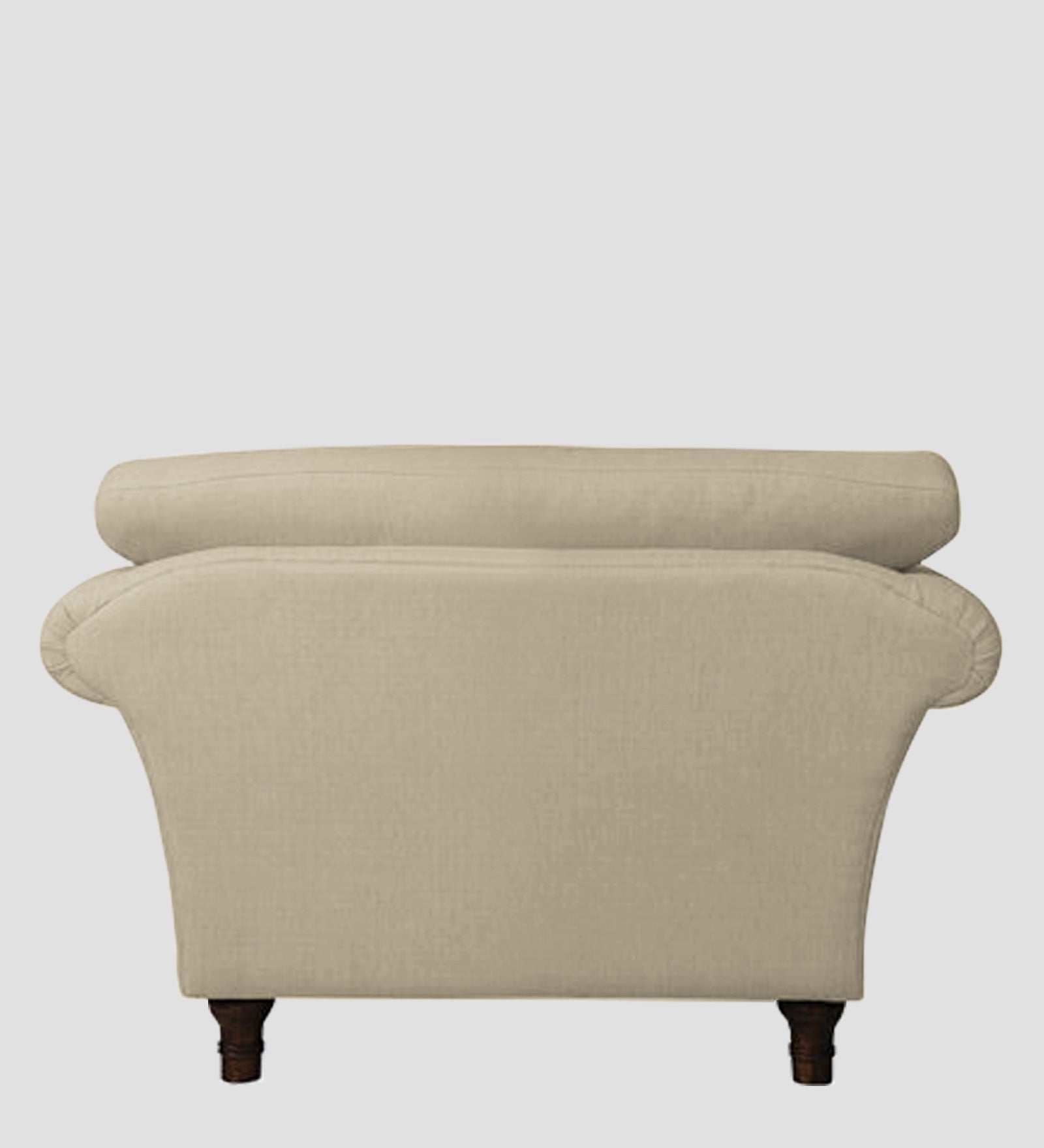 Rana Fabric 1 Seater Sofa In Cotton Beige Colour