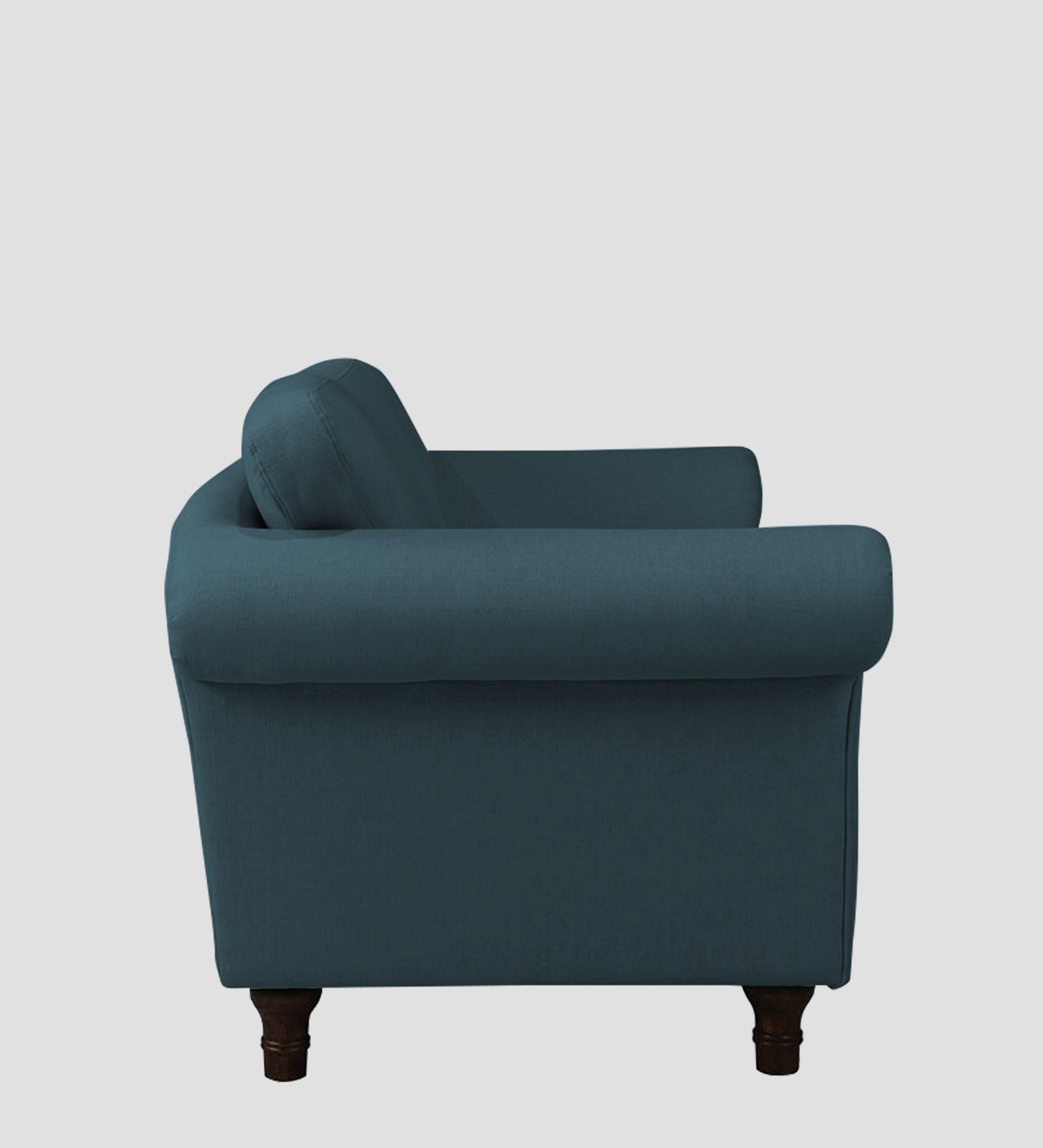 Rana Fabric 1 Seater Sofa In Sea Blue Colour