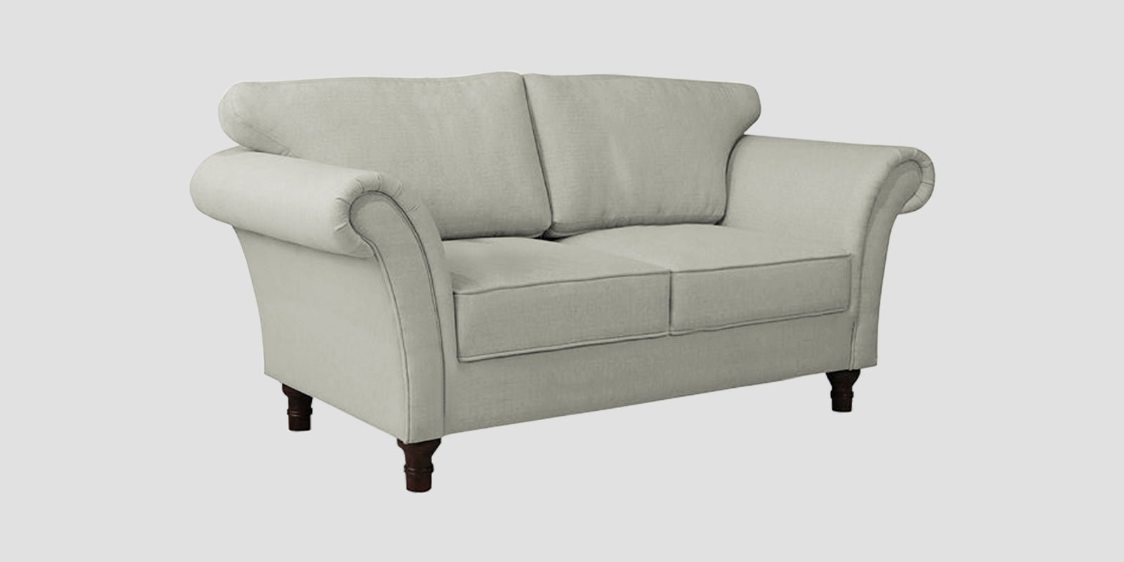 Rana Fabric 2 Seater Sofa In Pearl White Colour