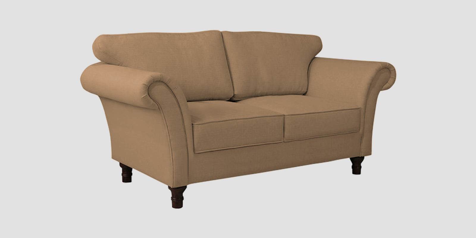 Rana Fabric 2 Seater Sofa In Copper Brown Colour