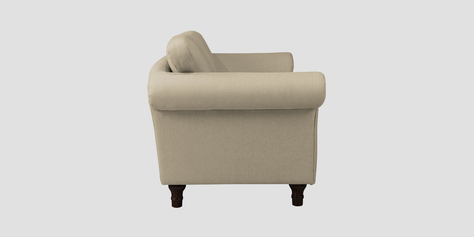 Rana Fabric 2 Seater Sofa In Cotton Beige Colour