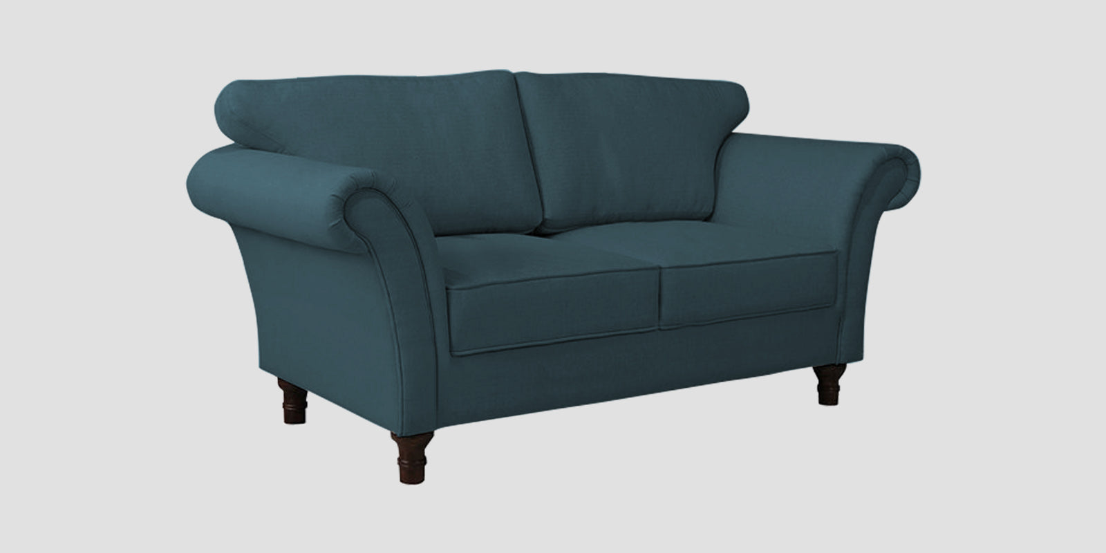 Rana Fabric 2 Seater Sofa In Sea Blue Colour
