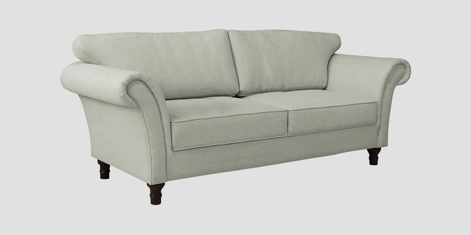 Rana Fabric 3 Seater Sofa In Pearl White Colour