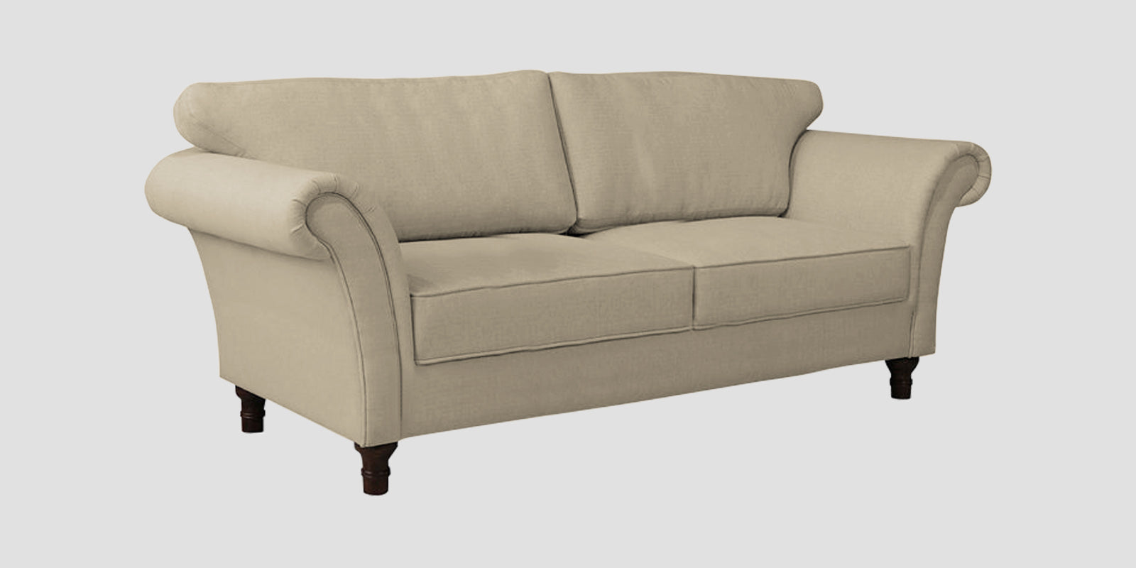 Rana Fabric 3 Seater Sofa In Cotton Beige Colour