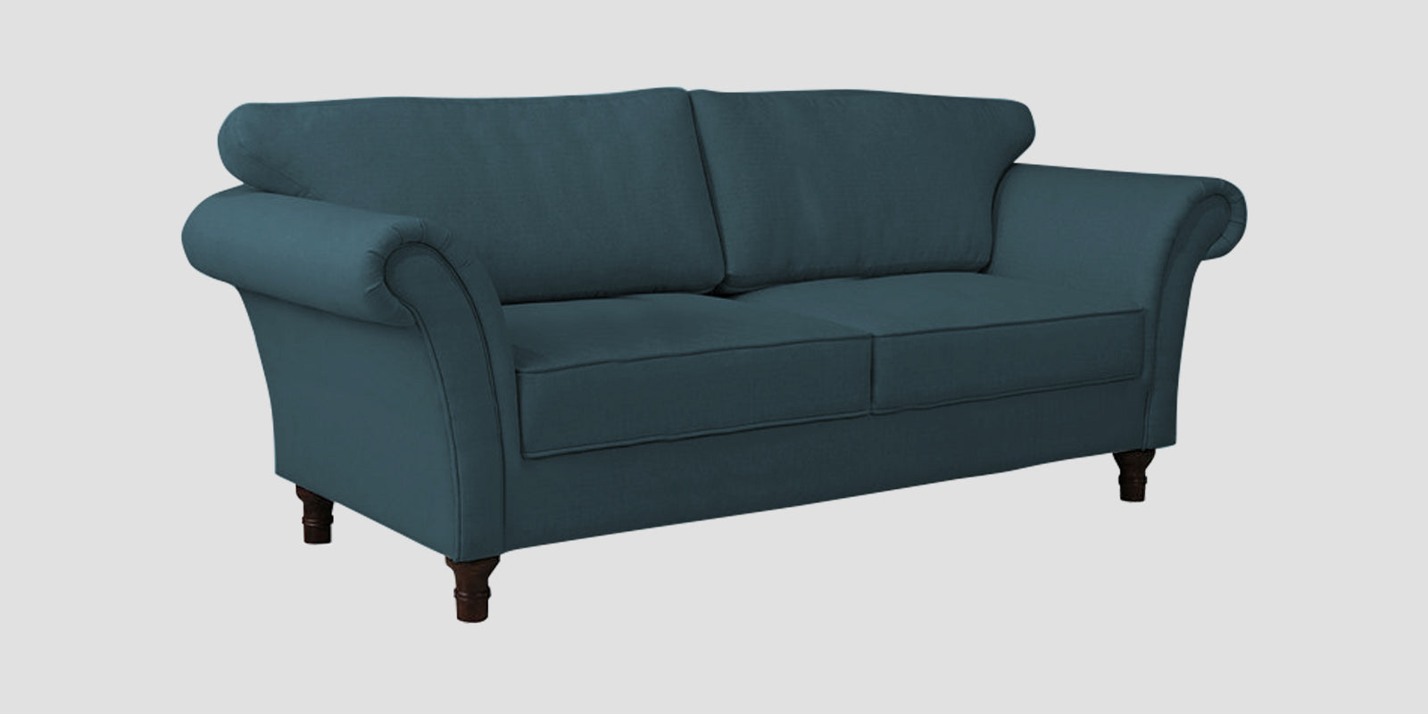 Rana Fabric 3 Seater Sofa In Sea Blue Colour