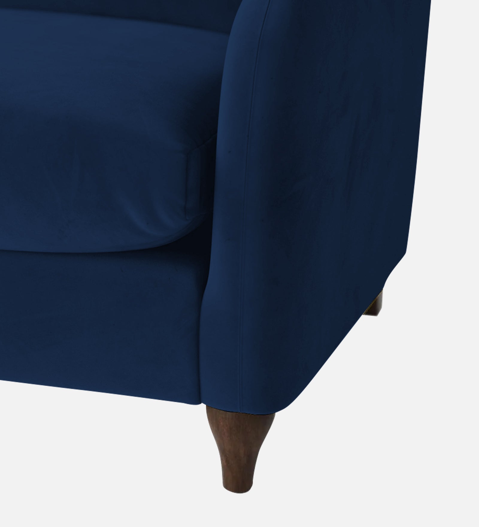 Sally Velvet 1 Seater Sofa In Imperial Blue Colour