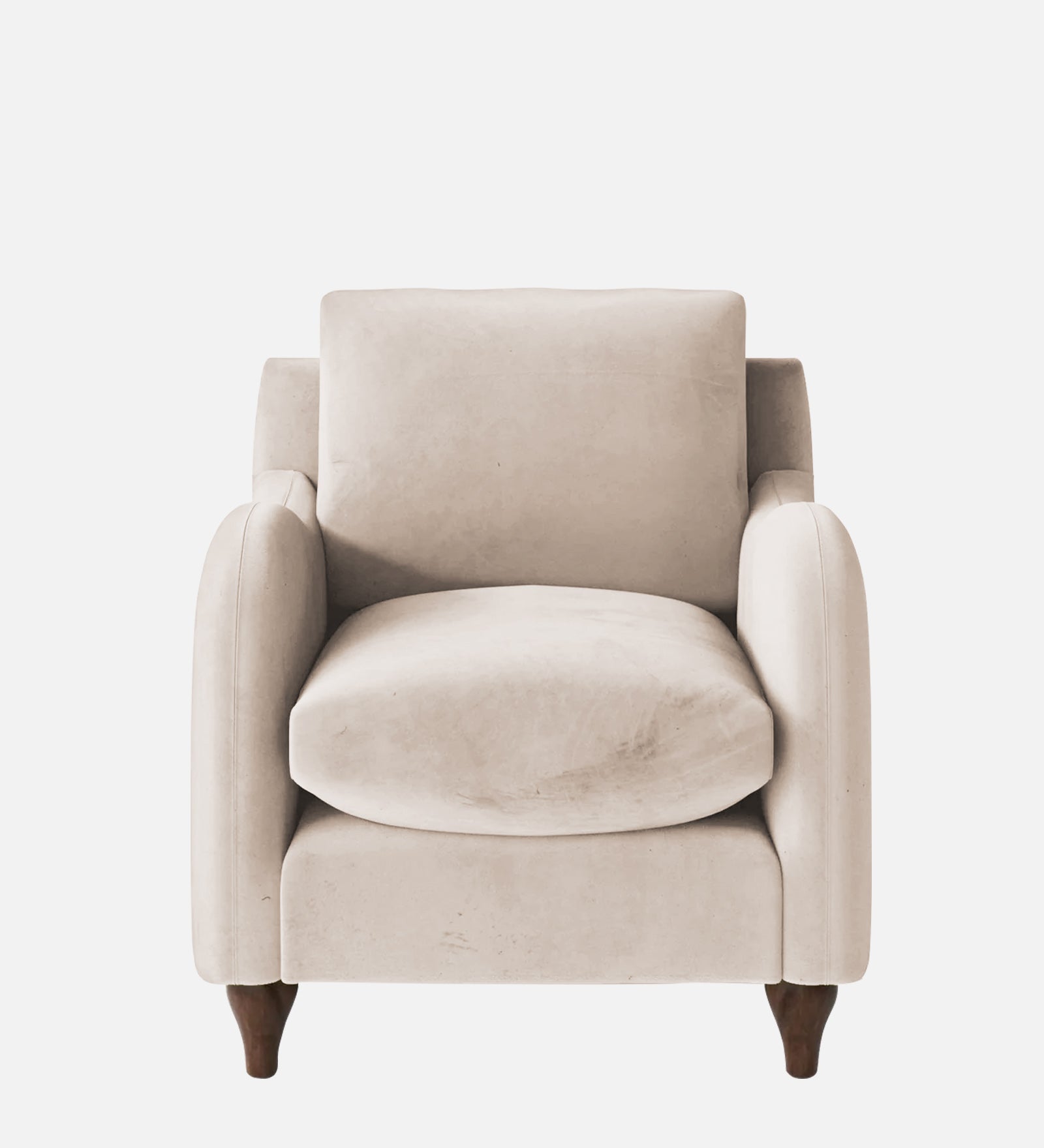 Sally Velvet 1 Seater Sofa In Camel Beige Colour