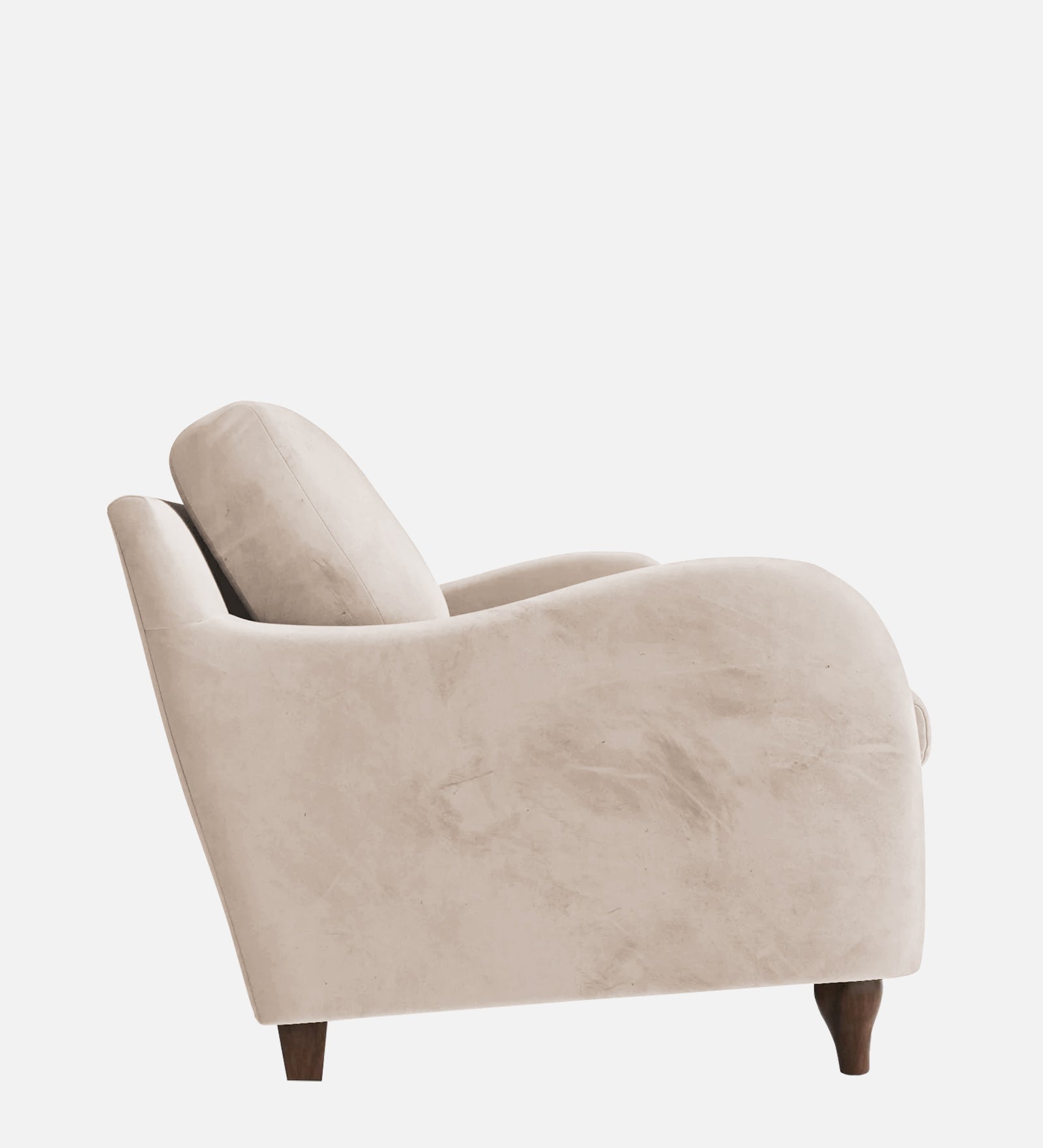 Sally Velvet 1 Seater Sofa In Camel Beige Colour