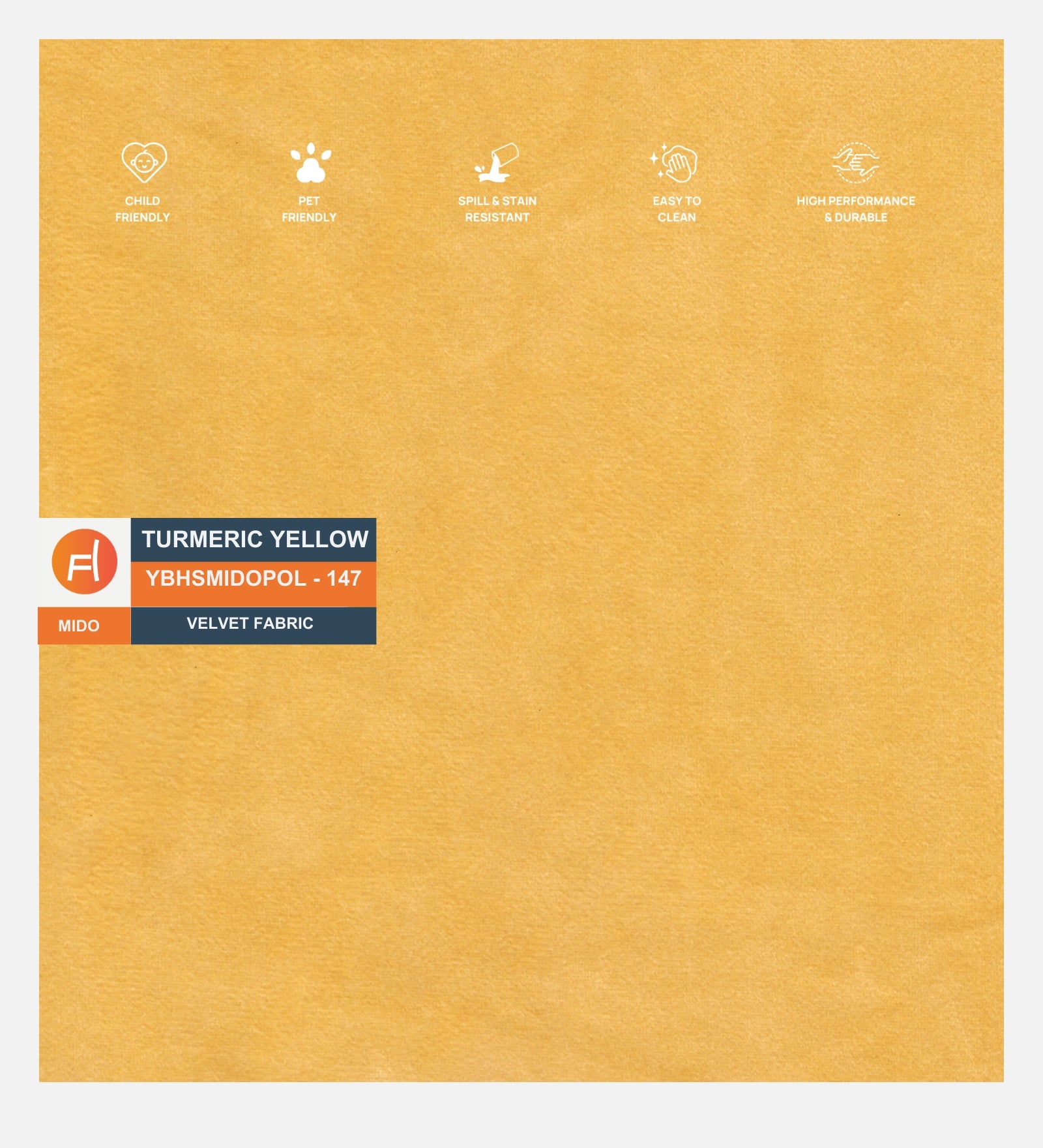 Sally Velvet 1 Seater Sofa In Turmeric Yellow Colour