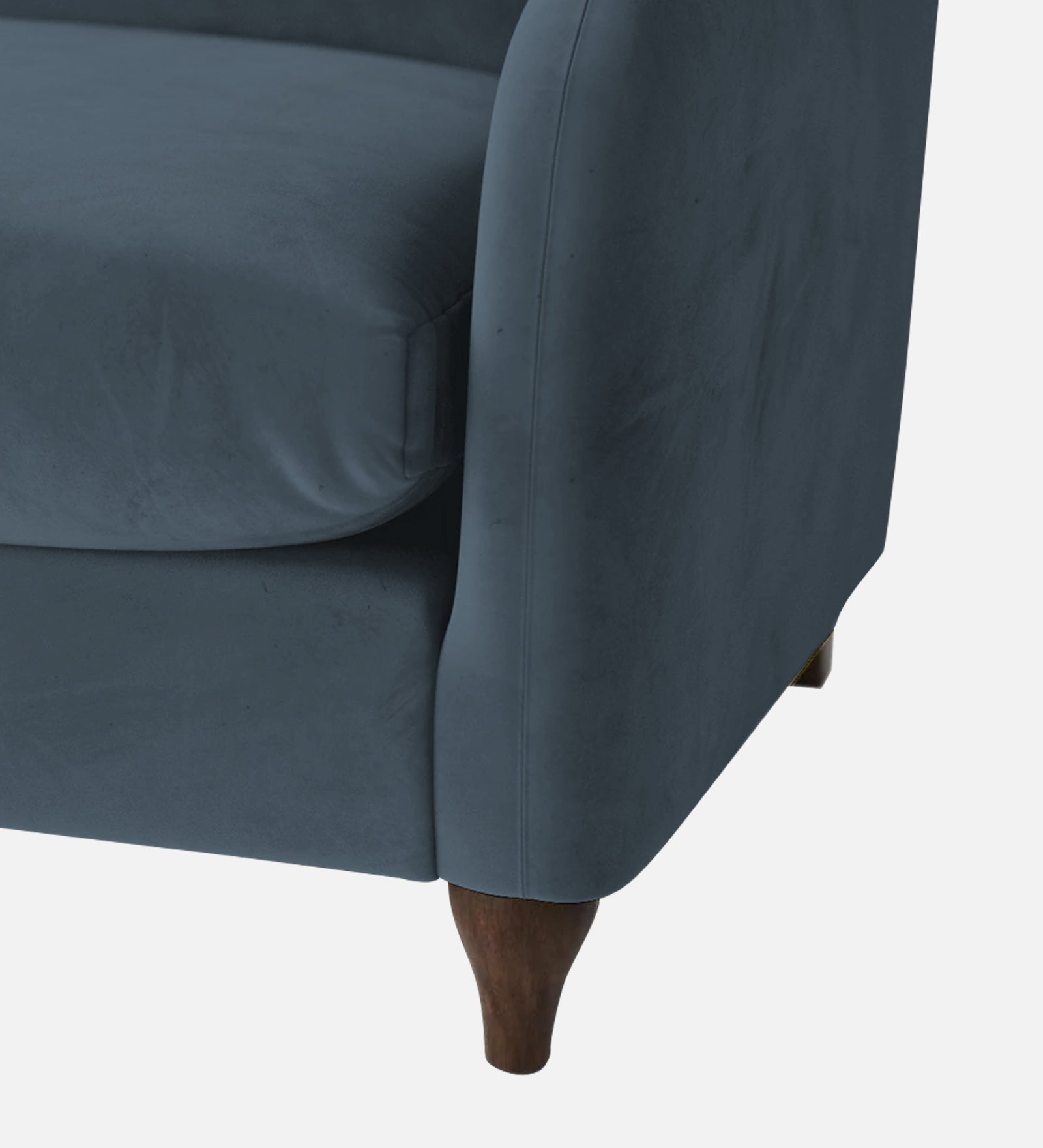 Sally Velvet 1 Seater Sofa In Oxford Blue Colour