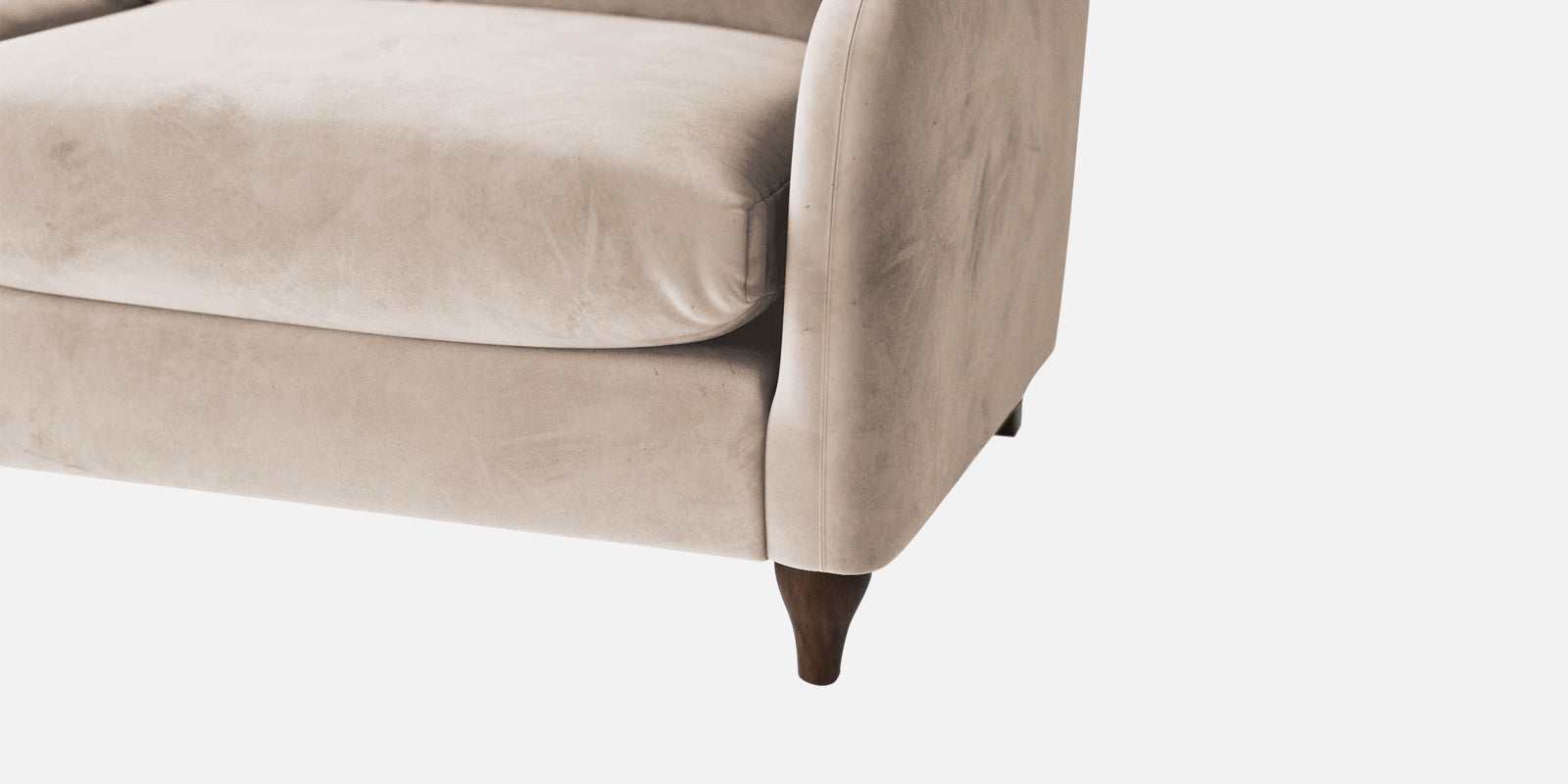 Sally Velvet 2 Seater Sofa In Camel Beige Colour
