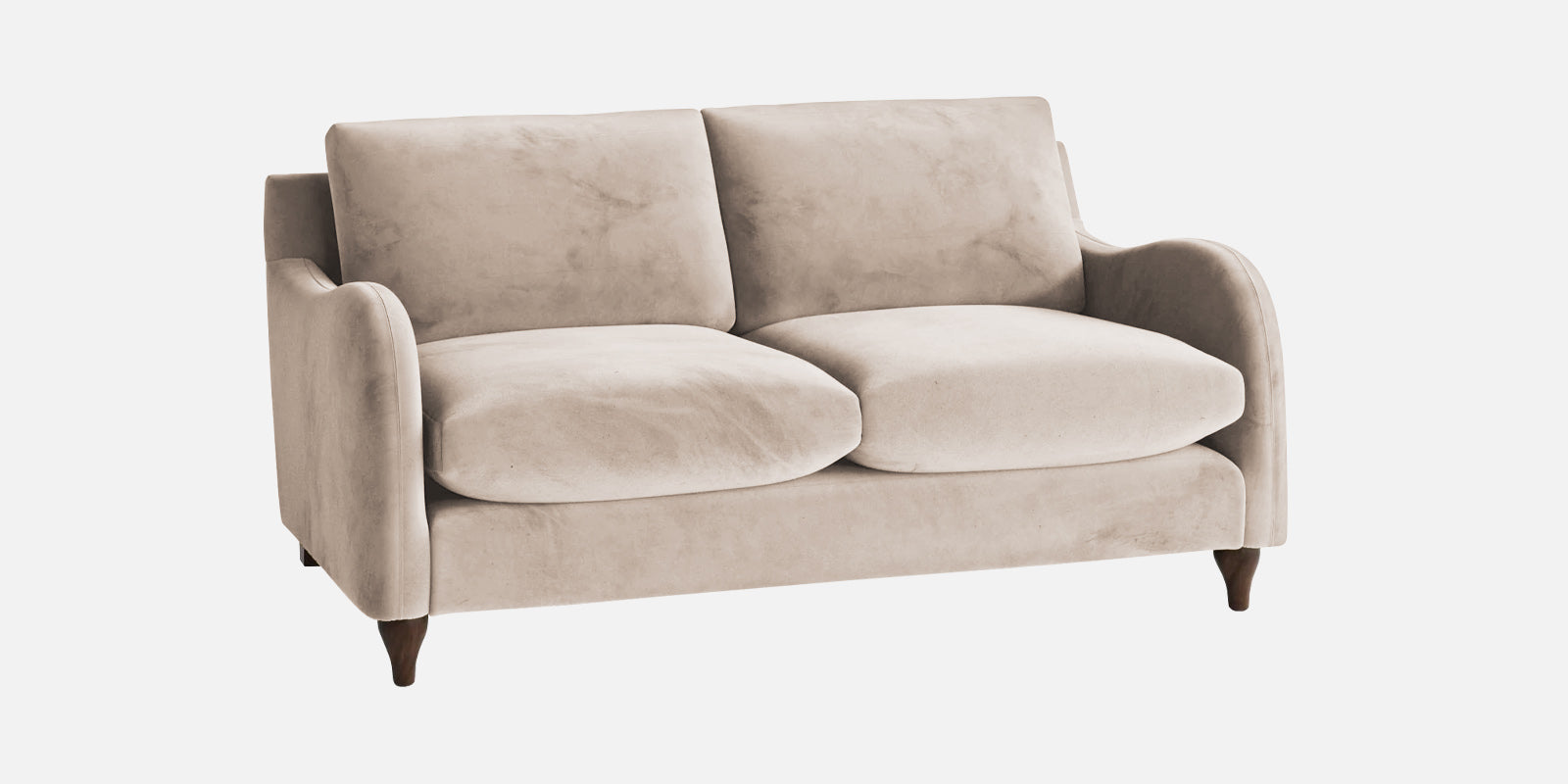 Sally Velvet 2 Seater Sofa In Camel Beige Colour