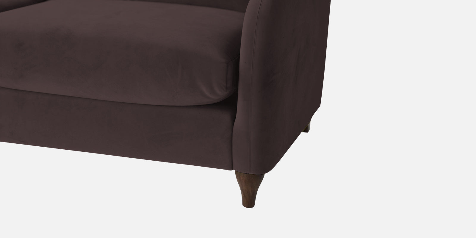 Sally Velvet 2 Seater Sofa In Mocha Brown Colour