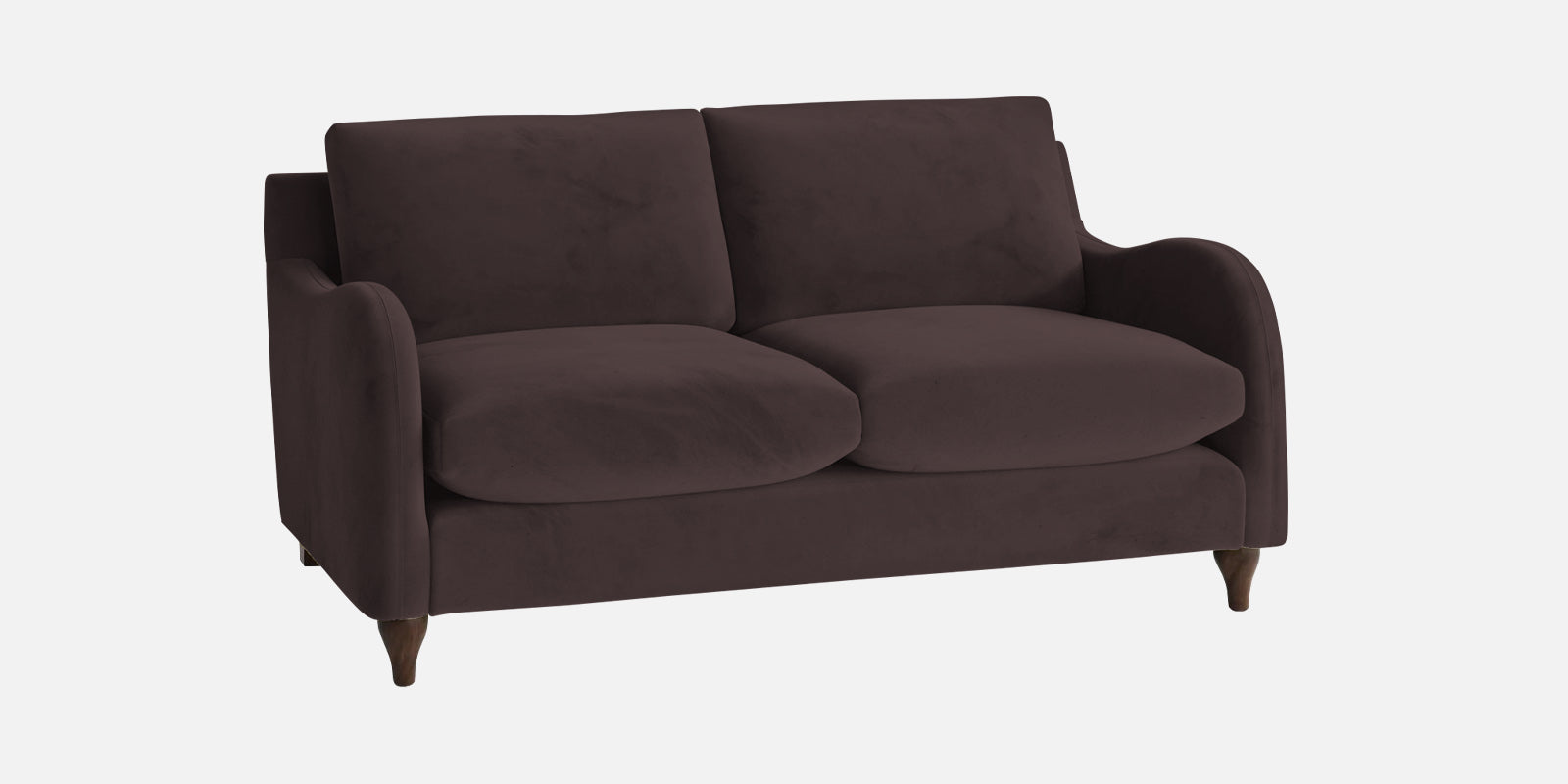 Sally Velvet 2 Seater Sofa In Mocha Brown Colour