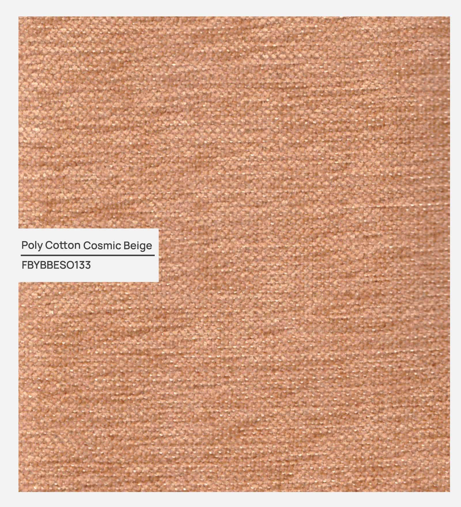 Balkan Fabric Pouffe In Cosmic Beige Colour - Febonic Living