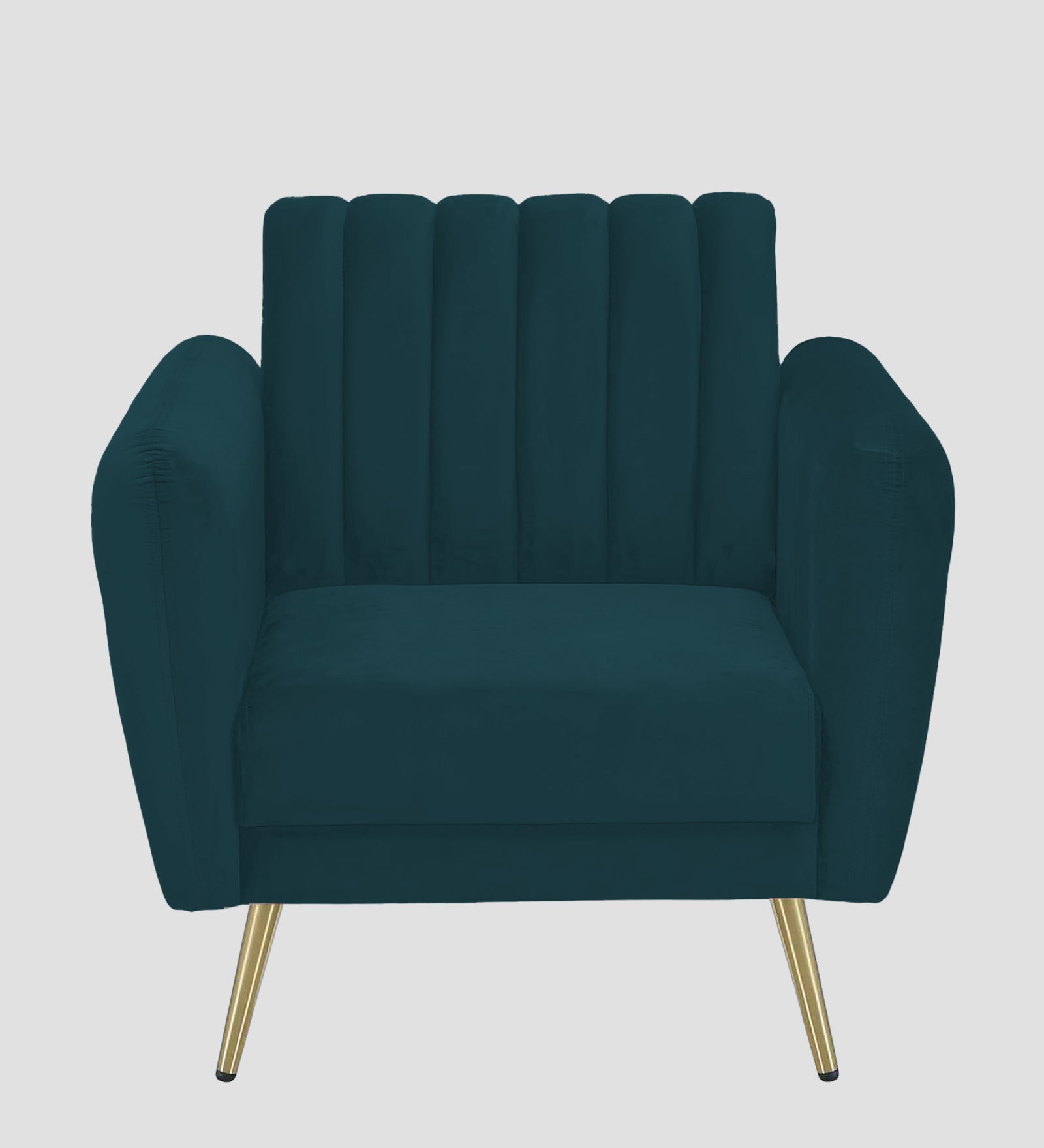 Fidel Velvet 1 Seater Sofa In Arabian Green Colour - Febonic Living
