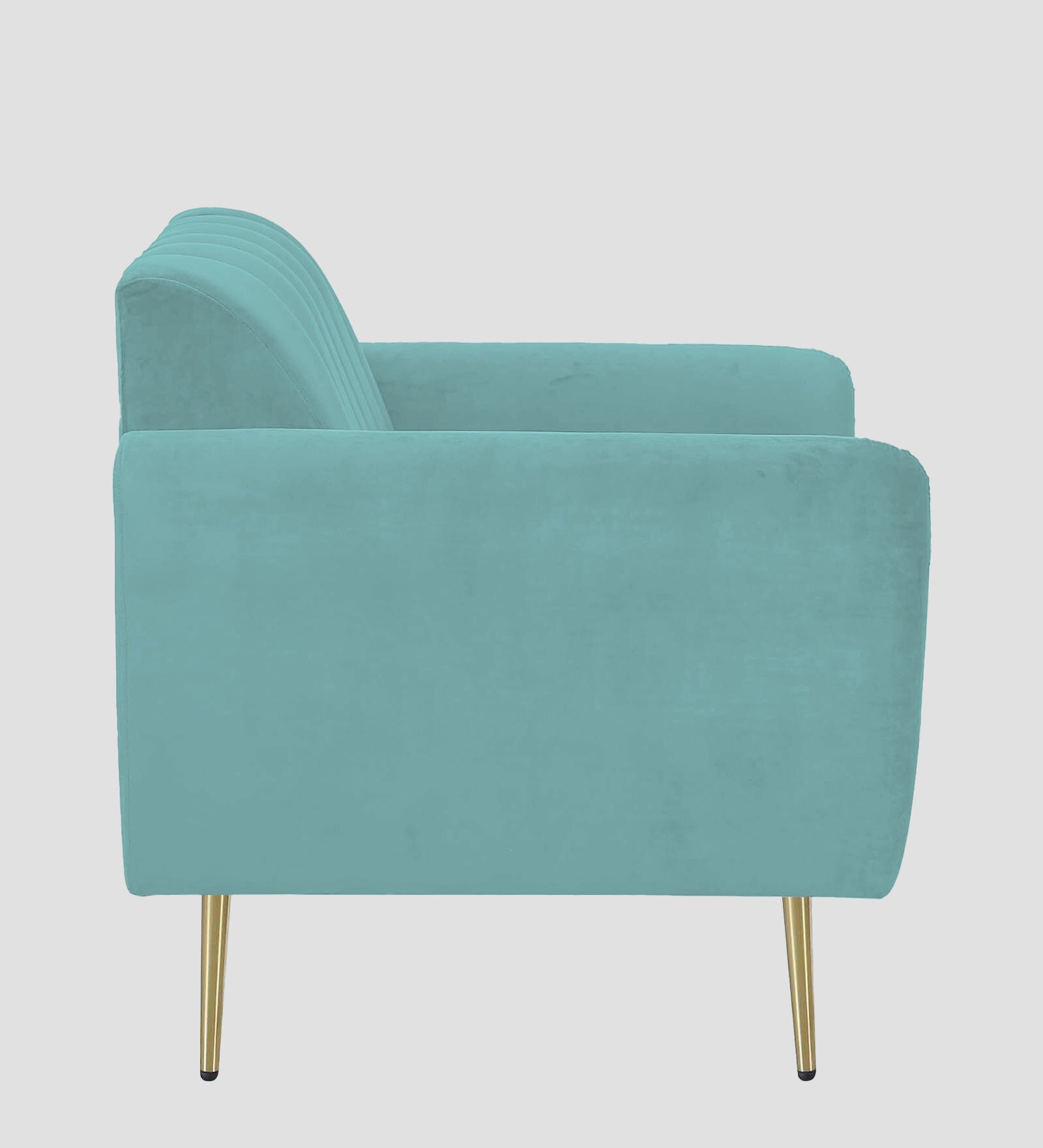 Fidel Velvet 1 Seater Sofa In Barmunda Aqua Colour - Febonic Living