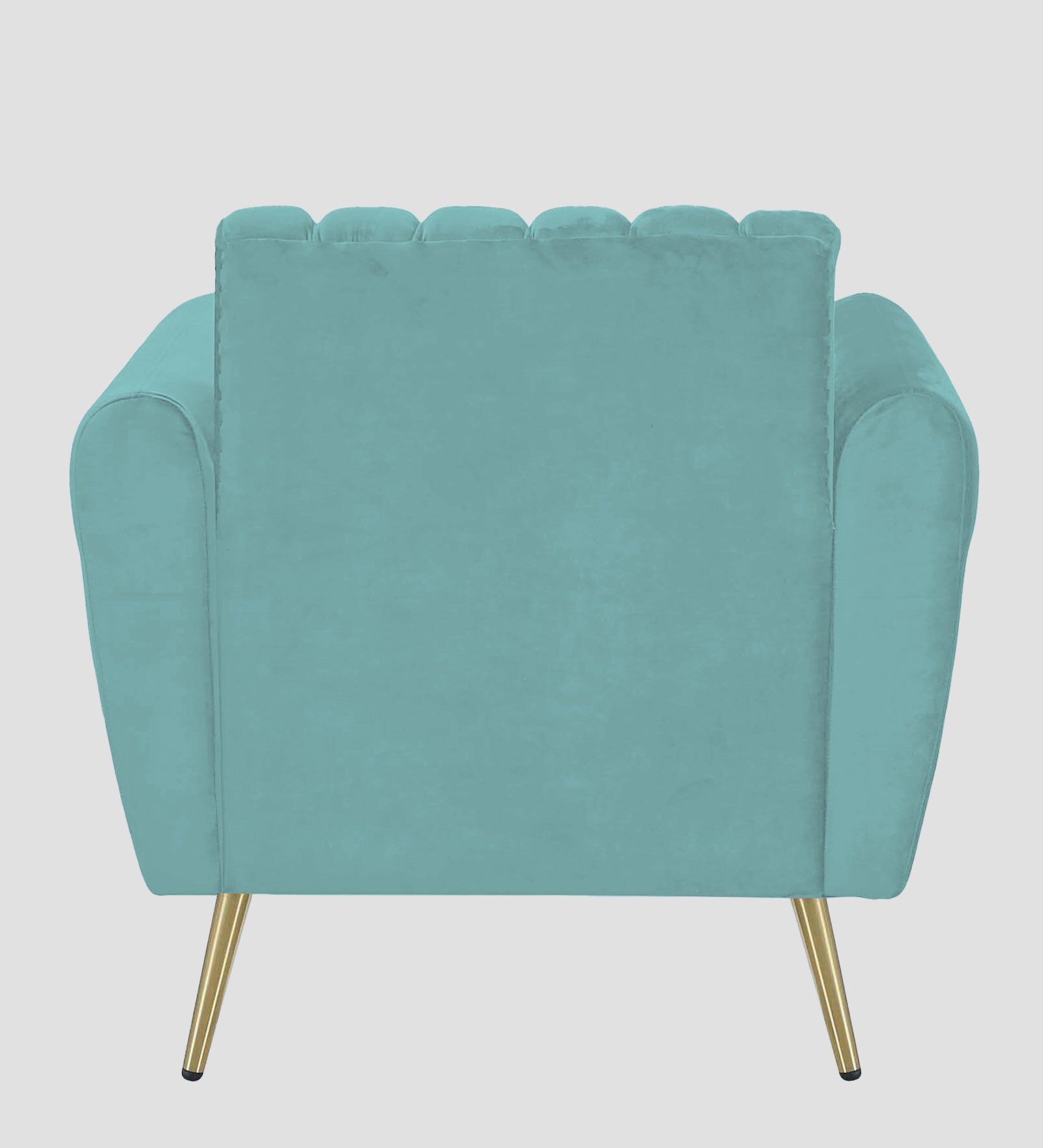 Fidel Velvet 1 Seater Sofa In Barmunda Aqua Colour - Febonic Living