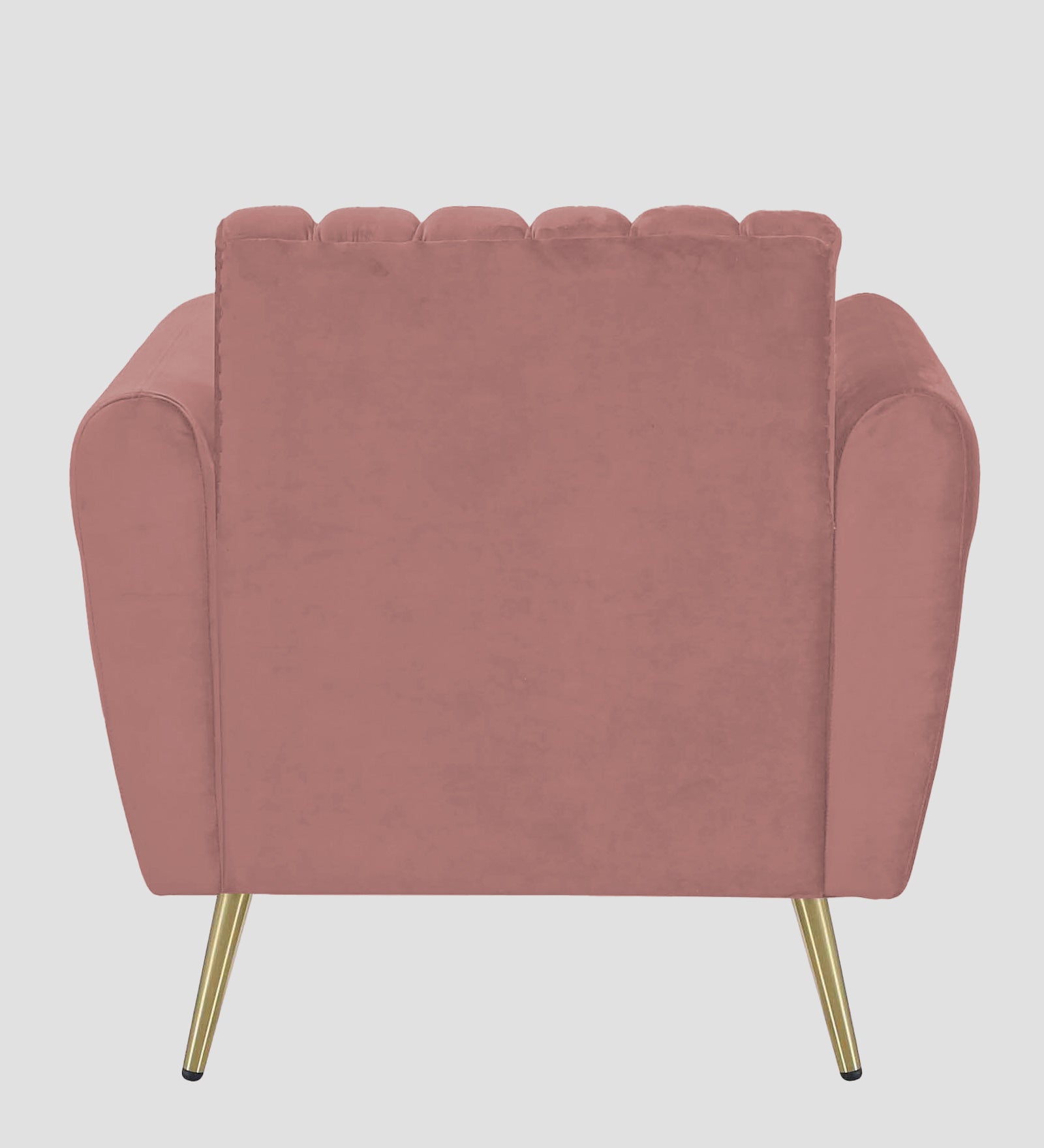 Fidel Velvet 1 Seater Sofa In Blush Pink Colour - Febonic Living