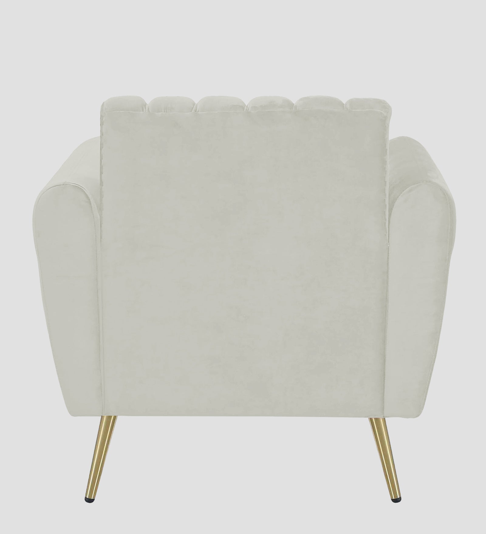 Fidel Velvet 1 Seater Sofa In Bone Grey Colour - Febonic Living